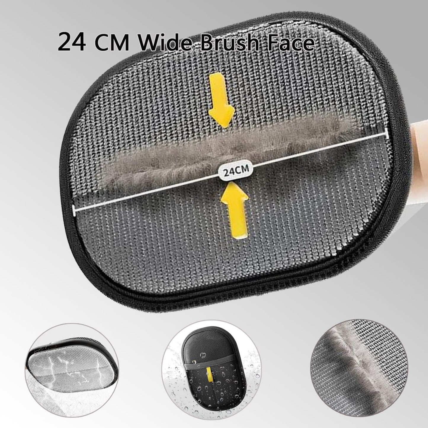 Electrostatic Pet Hair Remover Glove,2 Pcs Magic Cat Dog Hair Mitt,Pet Hair Remover for Furniture/Carpet/Couch/Clothes/Car/Pet Grooming Gloves