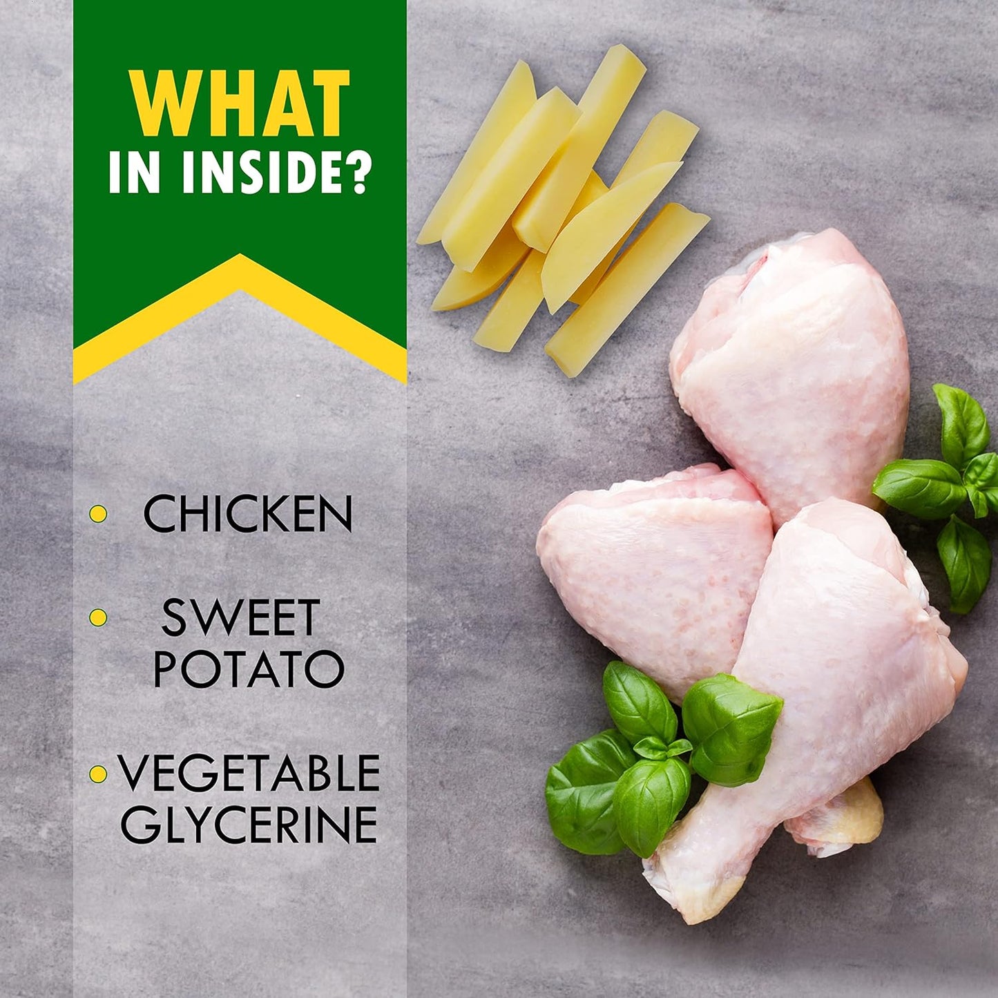 Dog Treats Sweet Potato Wrapped with Chicken 10.6 oz & Pet Natural Chew - Grain Free Dried Snacks in Bulk - Best Twists for Training Small & Large Dogs - Made for USA