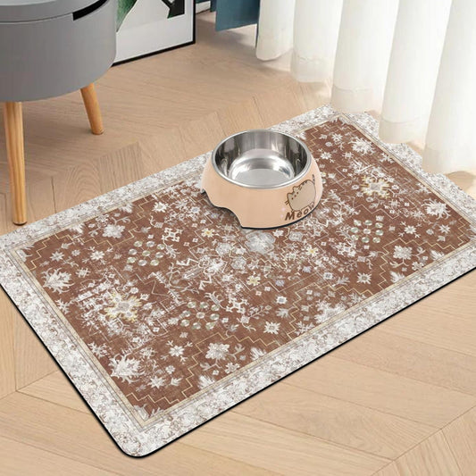 Pet Food Mats for Floor, Absorbent Dog Mat for Food and Water Dispenser Mat, Dog Food Mat Quick Dry Cat Food Mat Pet Supplies