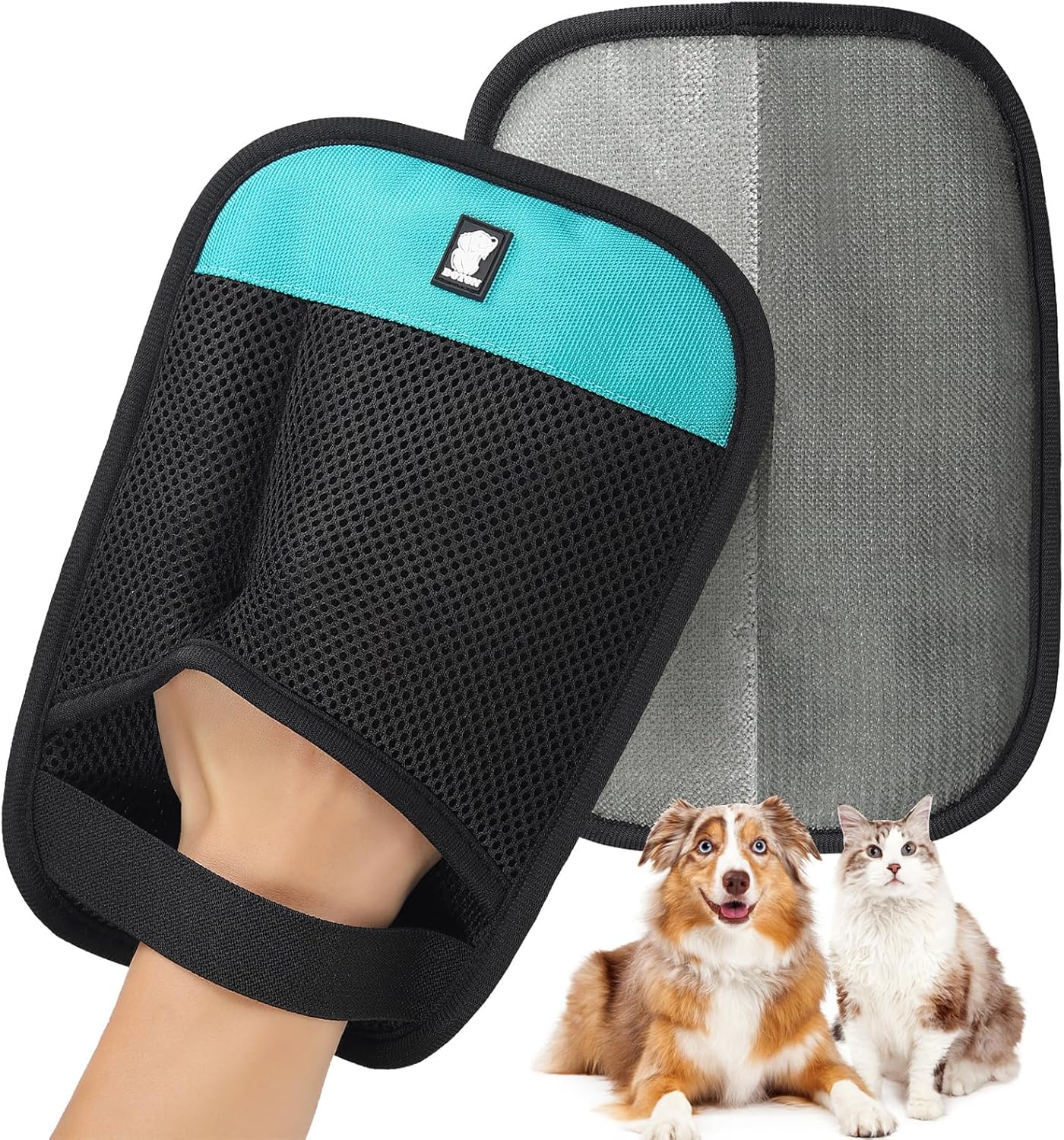 Dotoner Pet Hair Removal Glove Pet Hair Remover for Dogs & Cats Comfortable Fit Durable Pet Grooming Glove Easy to Use Pet Hair Mitt for Furniture Car and Home