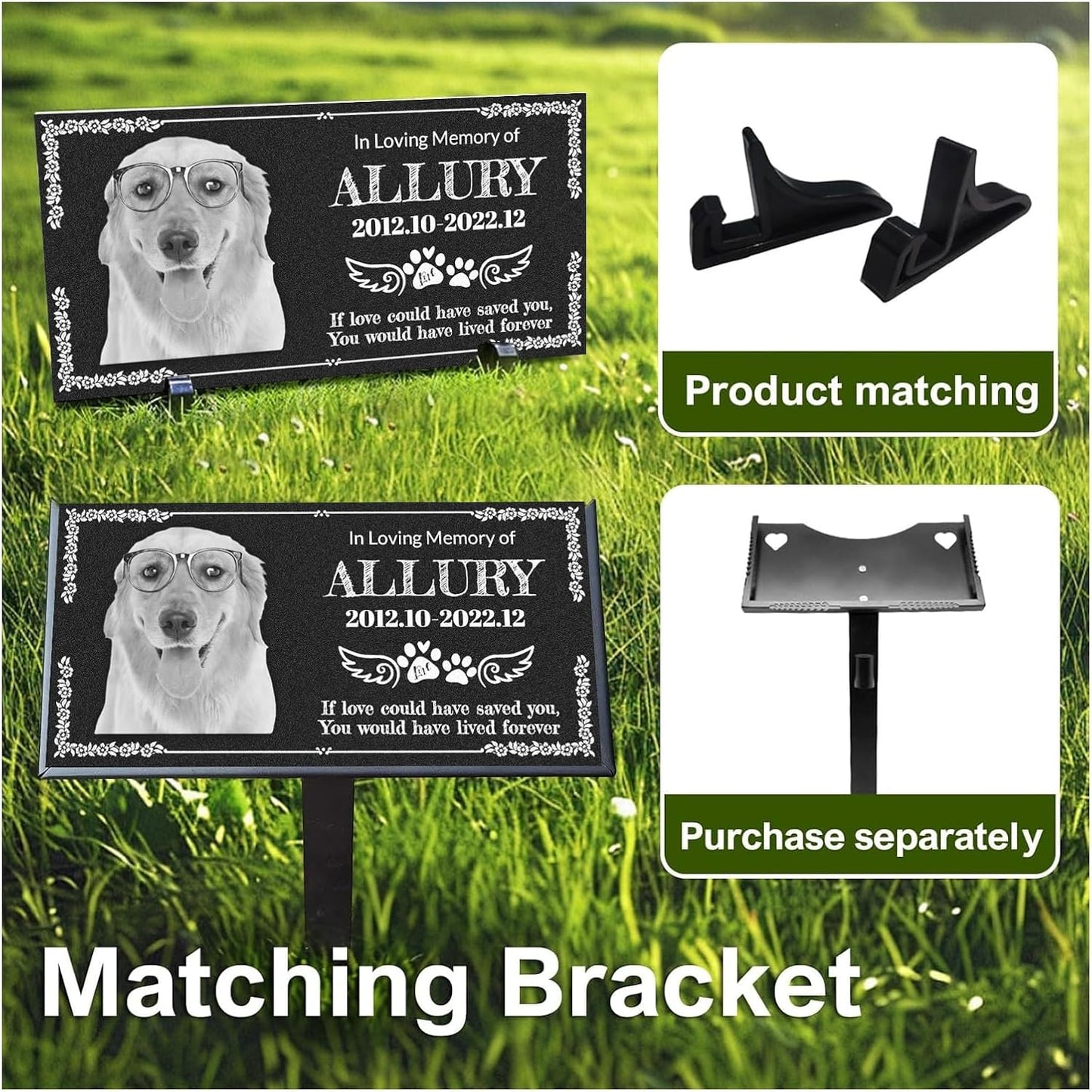 Pet Headstones for Dogs Personalized,Dogs Headstones, Cat Tombstone Outdoor,Black Granite Memorial Garden Stone Customized Gravestone Markers, Dog Gravestone Markers Gifts (pet 1)