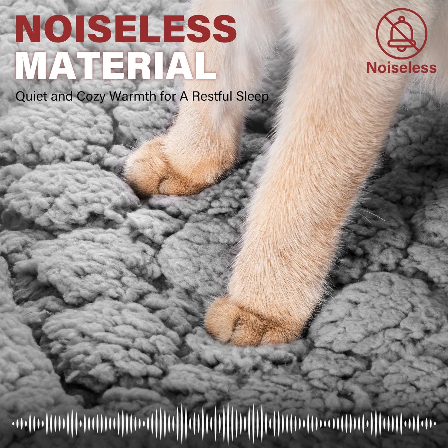 Mora Pets Self Warming Cat Bed Self Heating Pet Pad with Bolster and Foam Washable Removable Cover Non Slip Thermal Sherpa Fabric Pet Mat Grey 23 Inch