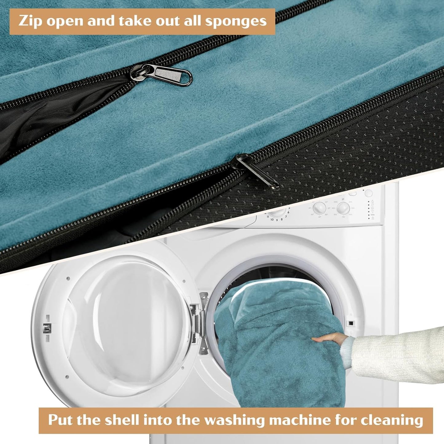 Comfort Expression Small Dog Beds Waterproof Cat Beds Orthopedic Foam Sofa Beds for Small Dogs Comfy Pet Bed with Washable Removable Cover & Non-Slip Bottom(XX-Small,Washed Blue)