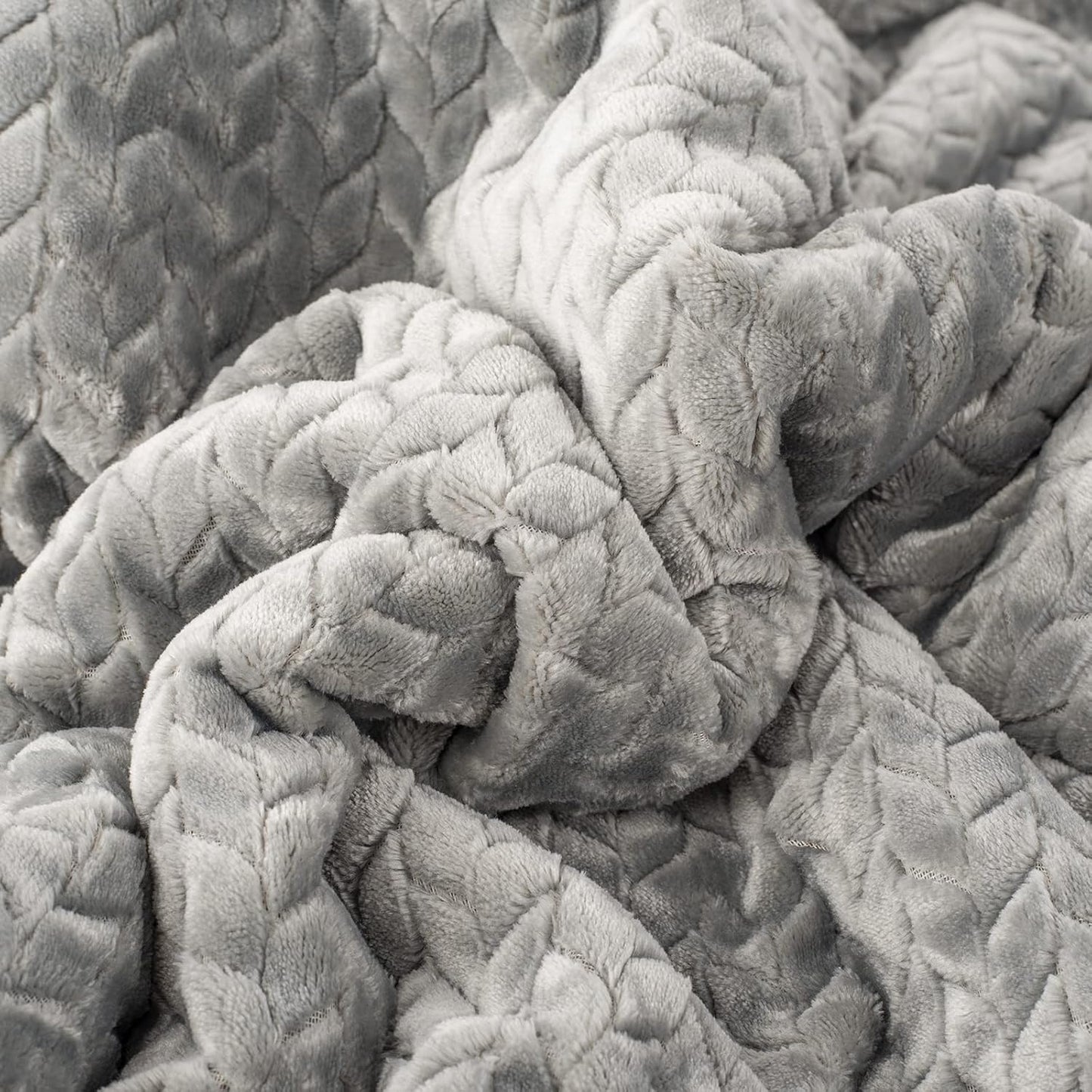 Fuzzy Blanket or Fluffy Blanket for Baby Girl or boy, Soft Warm Cozy Coral Fleece Toddler, Infant or Newborn Receiving Blanket for Crib, Stroller, Travel, Outdoor (40" x 48", MD-Light Grey)