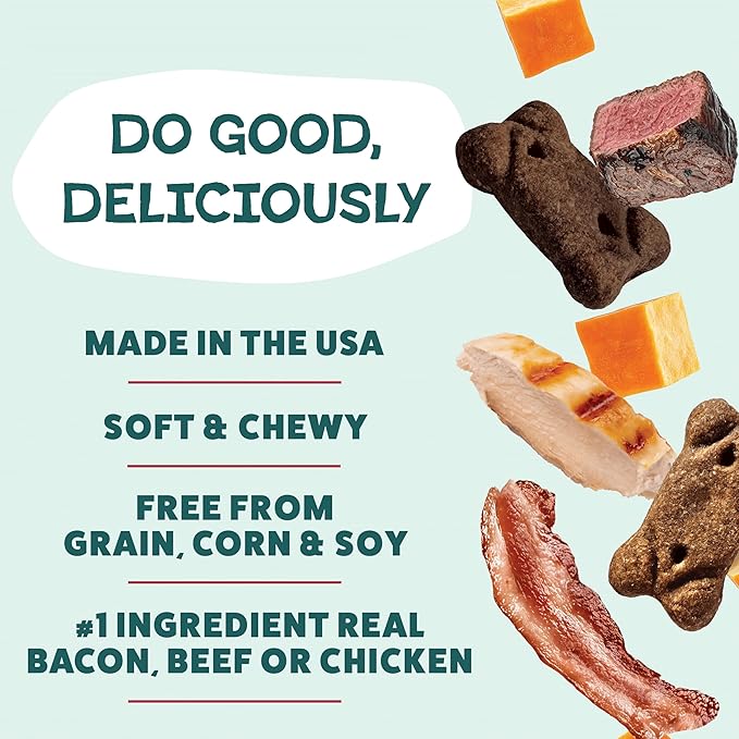 Shameless Pets Soft & Chewy Dog Treats, Meaty Tenders Variety (3-Pack) - Real Meat is 1st Ingredient - Grain Free, No Corn or Soy - Digestive Support - for Small, Medium & Large Dogs