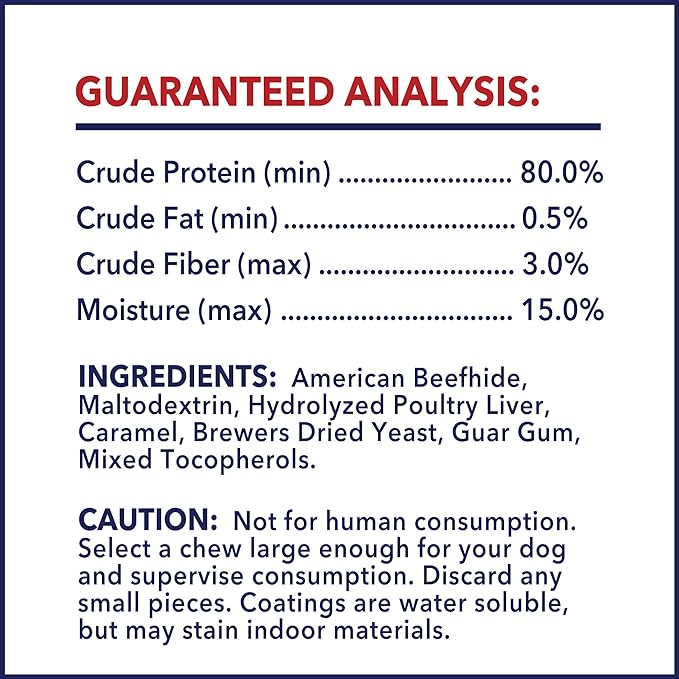 Pet Factory 100% Made in USA Beefhide 8" Rolls Dog Chew Treats - Chicken Flavor, 15 Count/1 Pack