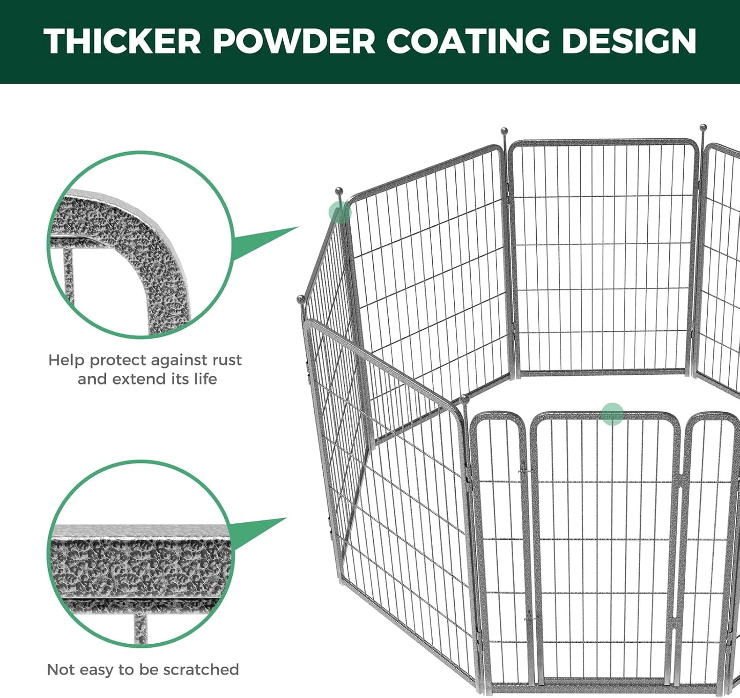 FXW Aster Dog Playpen Designed for Yard, 40inch 24 Panels