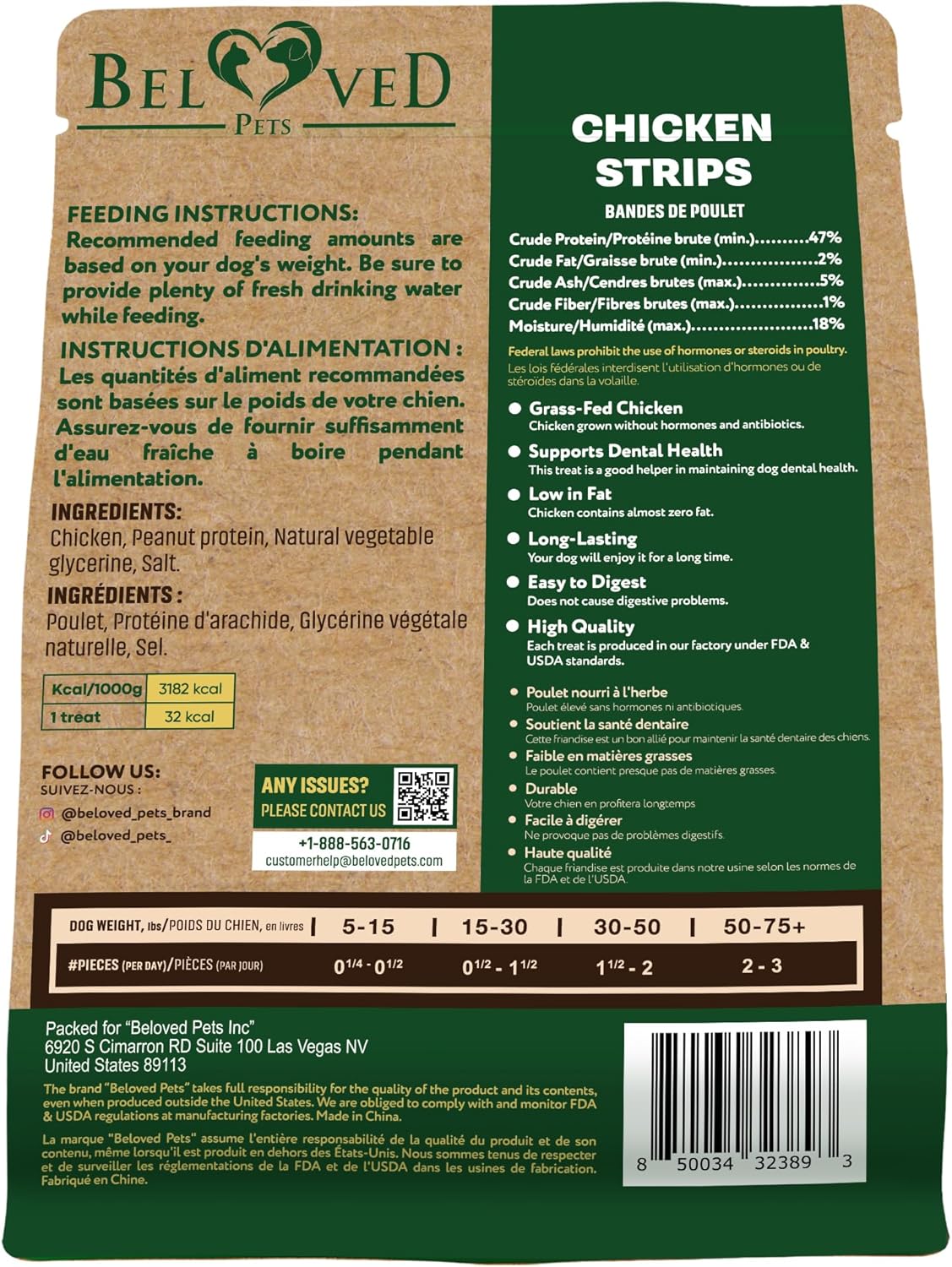 Dog Treats Chicken Jerky Strips 10.6 oz - Human Grade Meat Sticks - Natural Pet Dried Snacks Rawhide - Free - Long Lasting Chews for Large & Small Dogs - Best for Training & Healthy Teeth