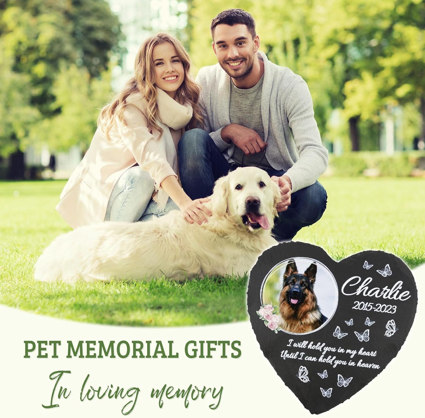 ODB Dog Memorial Gifts for Loss of Dog, Dog Memorial Stone, Pet Memorial Gifts, Pet Loss Gifts, Pet Memorial Stones, Cemetery Decorations for Grave, Cat Memorial Gifts, Gifts for Cat Lovers (Style 4)