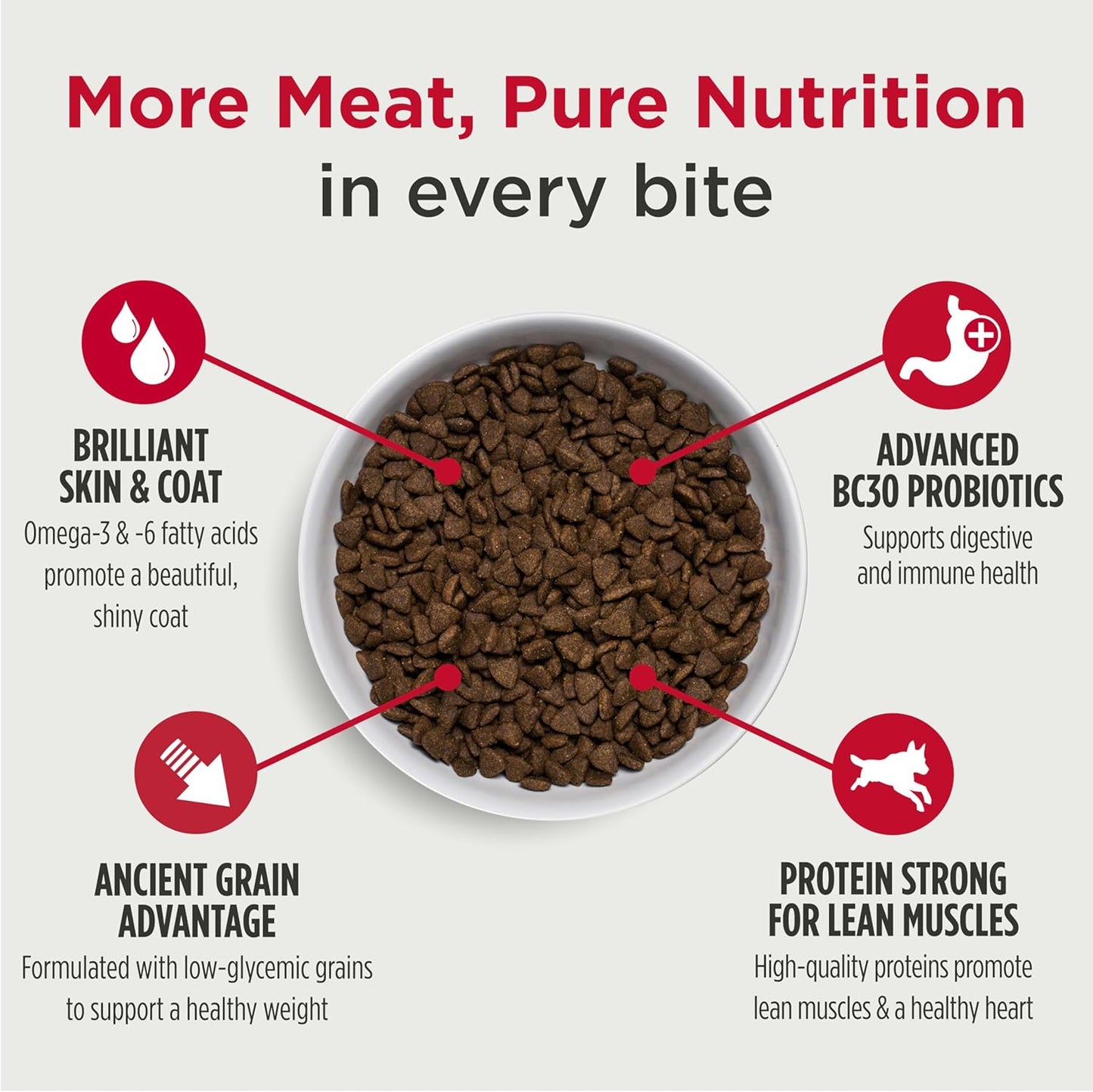 Nulo Frontrunner Ancient Grains High-Protein Dog Food, Beef, Barley, & Lamb Recipe- Natural Dry Dog Food with Probiotics, Grain-Inclusive Kibble for Adult Dogs, 5 lb Bag