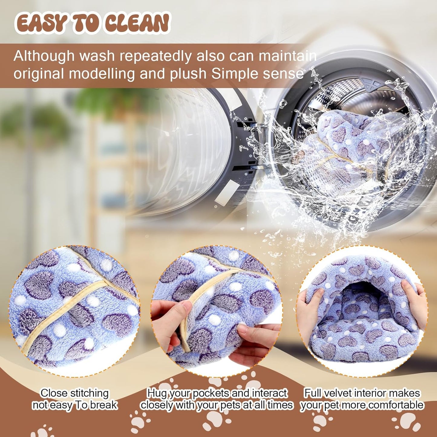 Wenqik 2 Pcs Guinea Pig Hideouts Washable Bunny Bedding Cuddle Warm Small Pet Sack Supplies Portable Pet Carrier Cage Nest Guinea Pig Accessories for Cage(Gray, Pink,Heart)