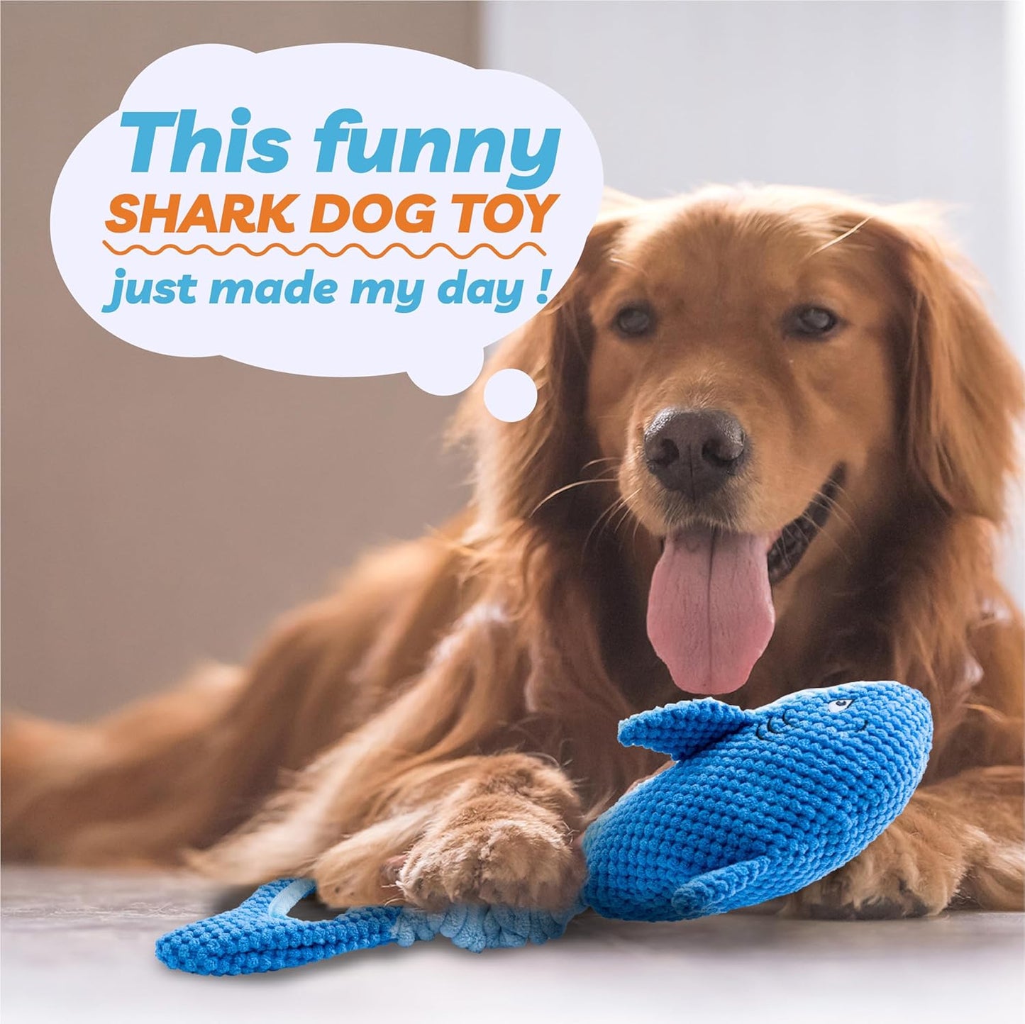 LEGEND SANDY Dog Toys for Aggressive Chewers, Large Dog Toys to Keep Them Busy, Interactive Squeaky Pet Toys,Crinkle Tug of War Dog Chew Toy
