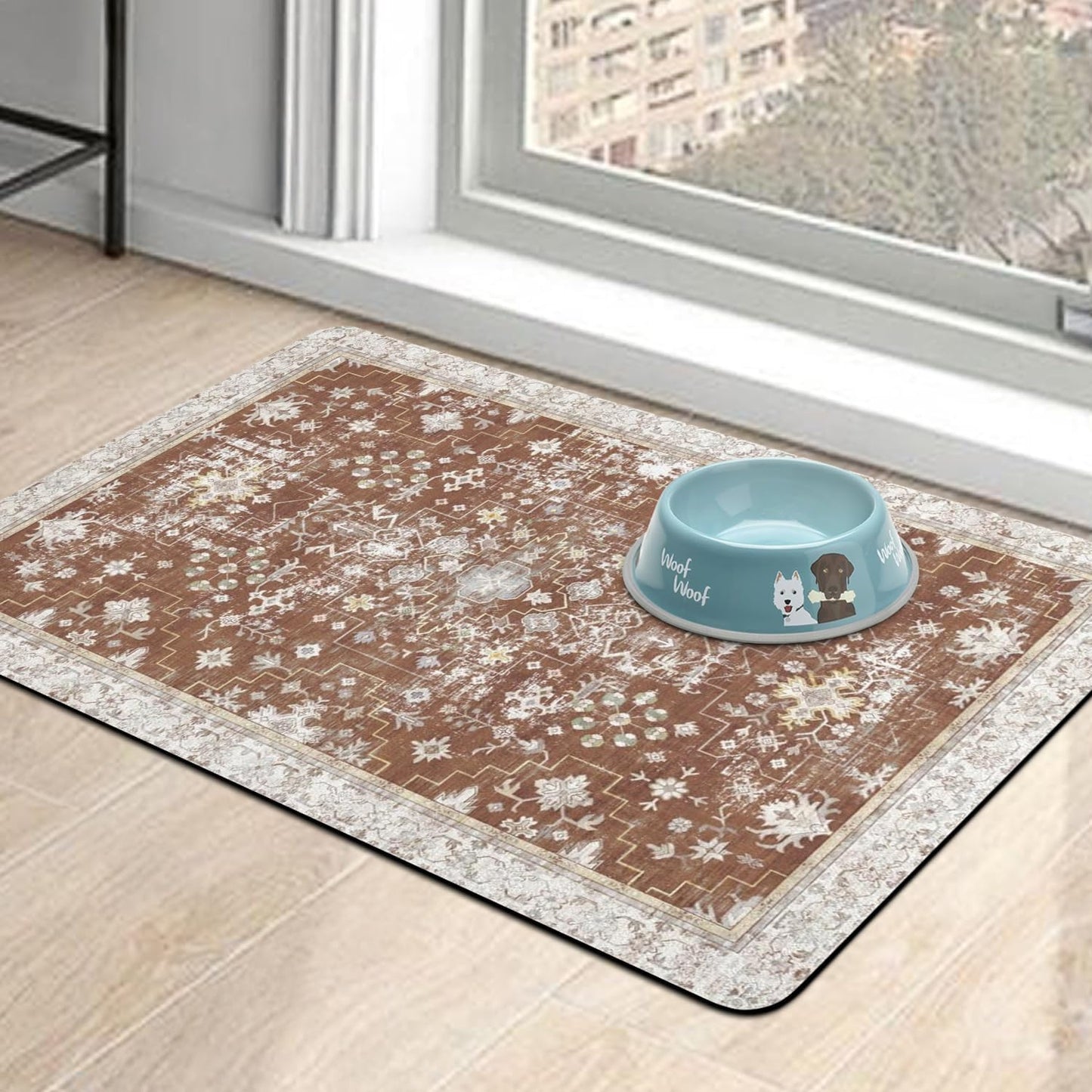 Pet Food Mats for Floor, Absorbent Dog Mat for Food and Water Dispenser Mat, Dog Food Mat Quick Dry Cat Food Mat Pet Supplies
