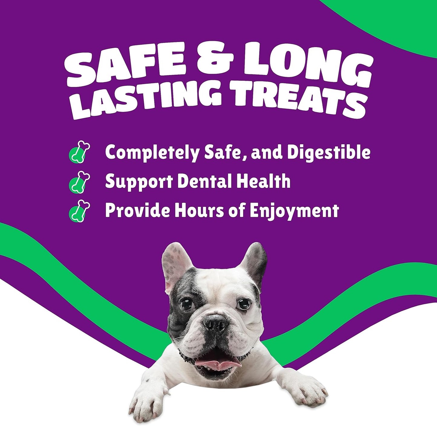 Knuckle Bones for Large Dogs, Cow Knee Caps for Dogs, Real Dog Bones Long Lasting for Aggressive Chewers, Natural Treats, 25 Count