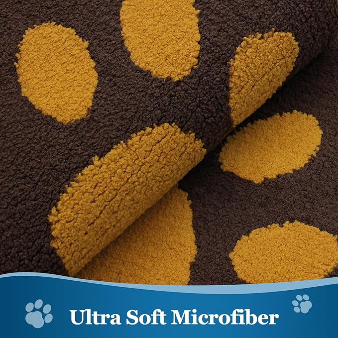 Buganda Dog Door Mat for Muddy Paws, Absorbent Dirt Trapper Washable Indoor Doormats, Non Slip Low-Profile Mud Mat for Dogs, Front Entrance Doormat for Inside Floor (48x30 Inches, Coffee)