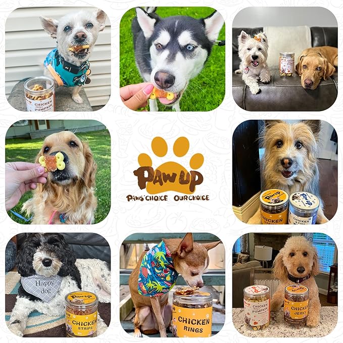 Dog Treats Chicken Wrapped Pumpkin Biscuits, Rawhide and Gluten Free, w/Taurine Low Fat Chewy Training Treats,12.5 oz