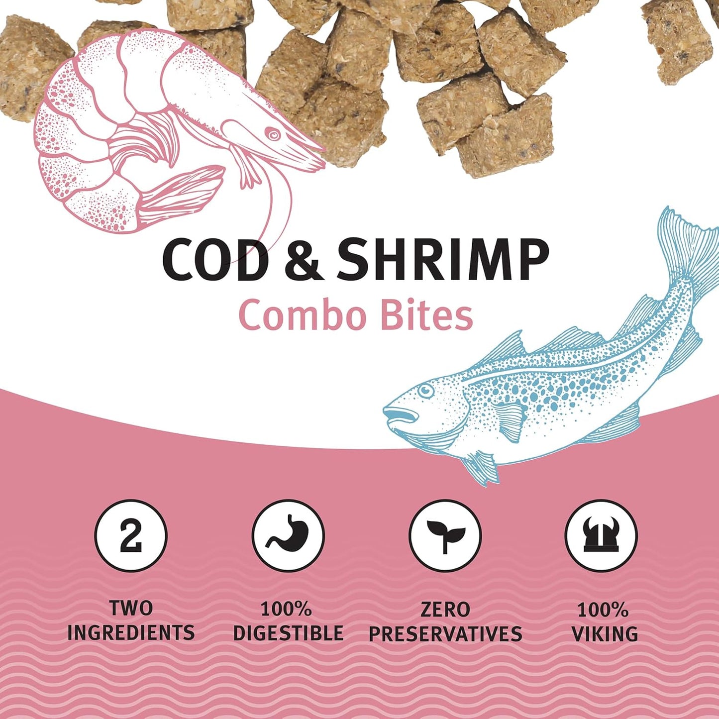 Icelandic+ Cod & Shrimp Combo Bites Dog Treat 3.0-oz Bag