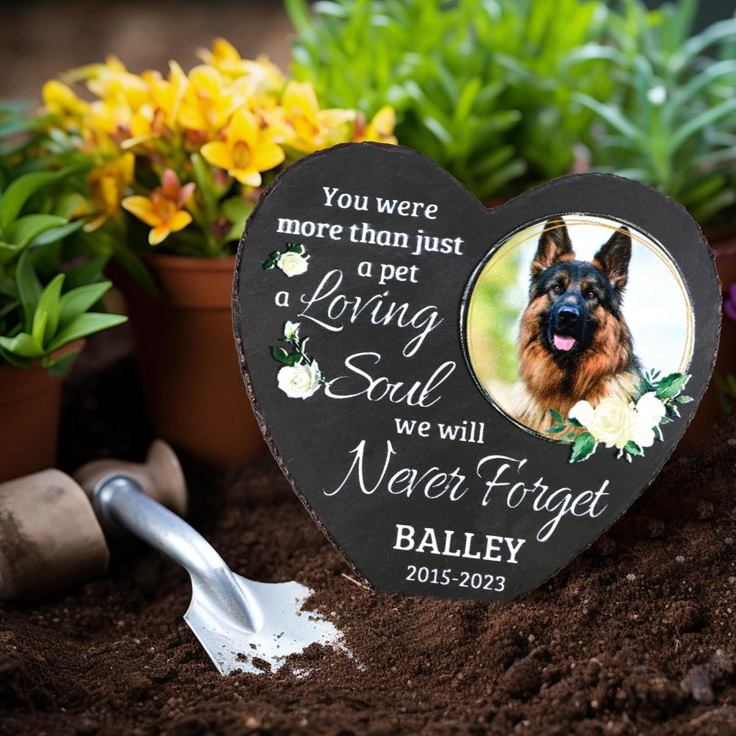 ODB Dog Memorial Gifts for Loss of Dog, Dog Memorial Stone, Pet Memorial Gifts, Pet Loss Gifts, Pet Memorial Stones, Cemetery Decorations for Grave, Cat Memorial Gifts, Gifts for Cat Lovers (Style 2)