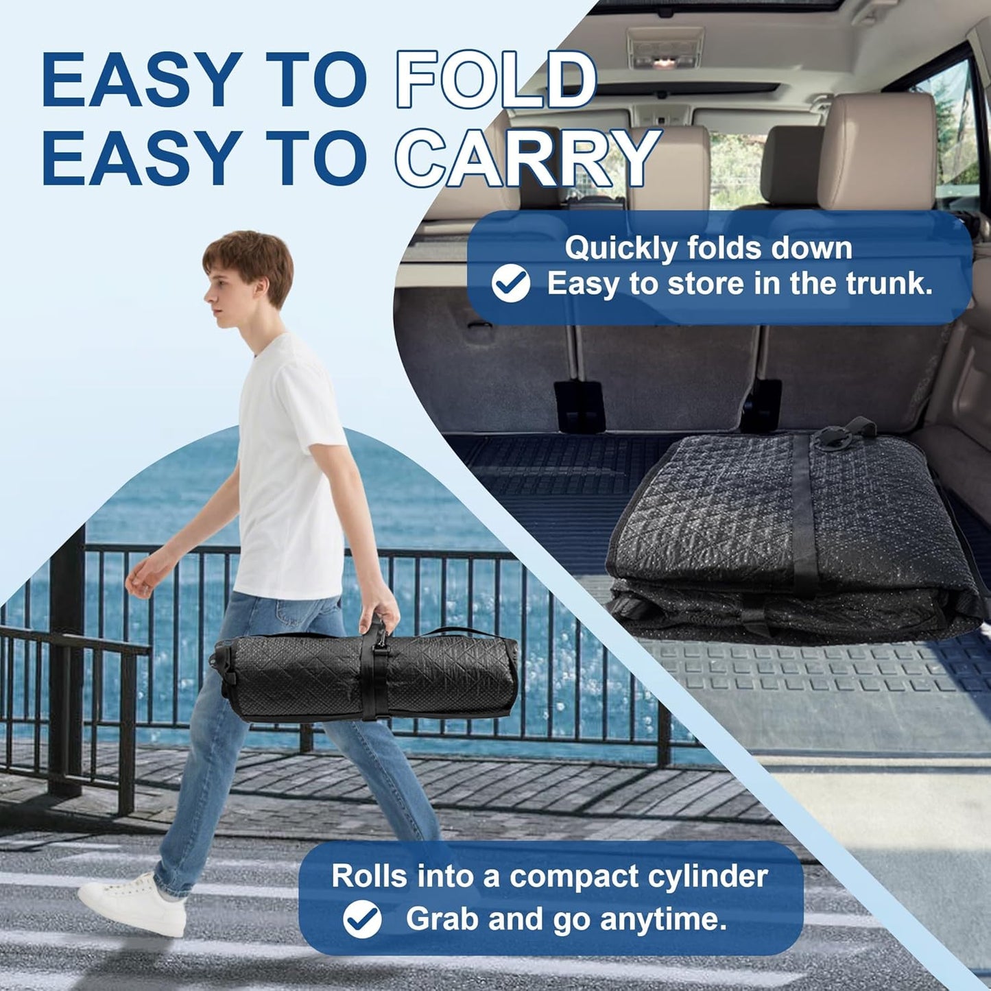 Dog Car Seat Cover – Waterproof Scratch Proof Pet Hammock with Heavy Duty Oxford Fabric Nonslip Backing Soft Padding Easy to Clean Universal Fit for Cars SUVs and Trucks Travel Protection