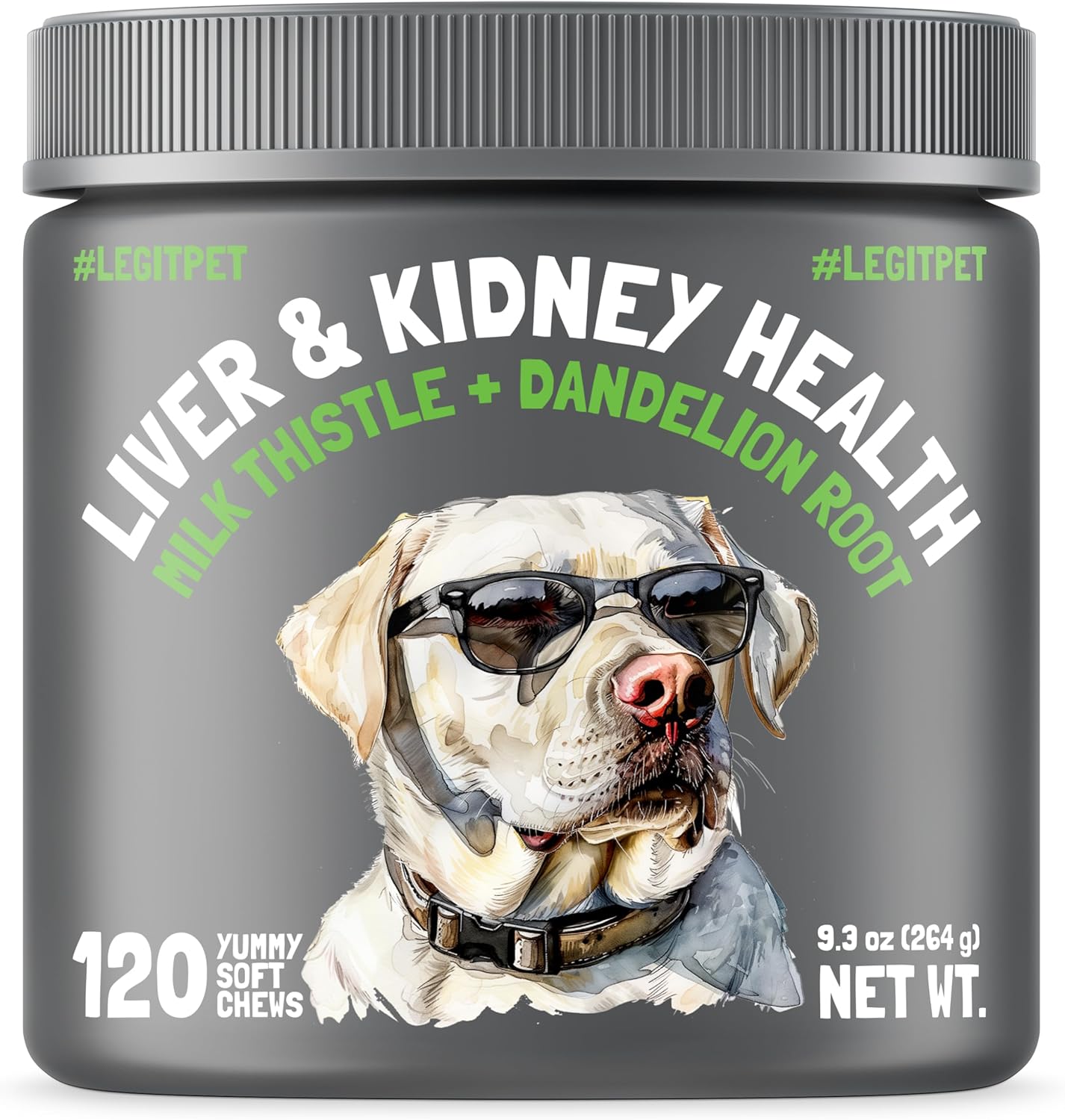 Liver & Kidney Support for Dogs Detox Natural Supplement with Milk Thistle Dandelion Root Turmeric Curcumin Hepatic Support Treats for Canine Liver Function, Immunity & Digestion 120 Soft Chews
