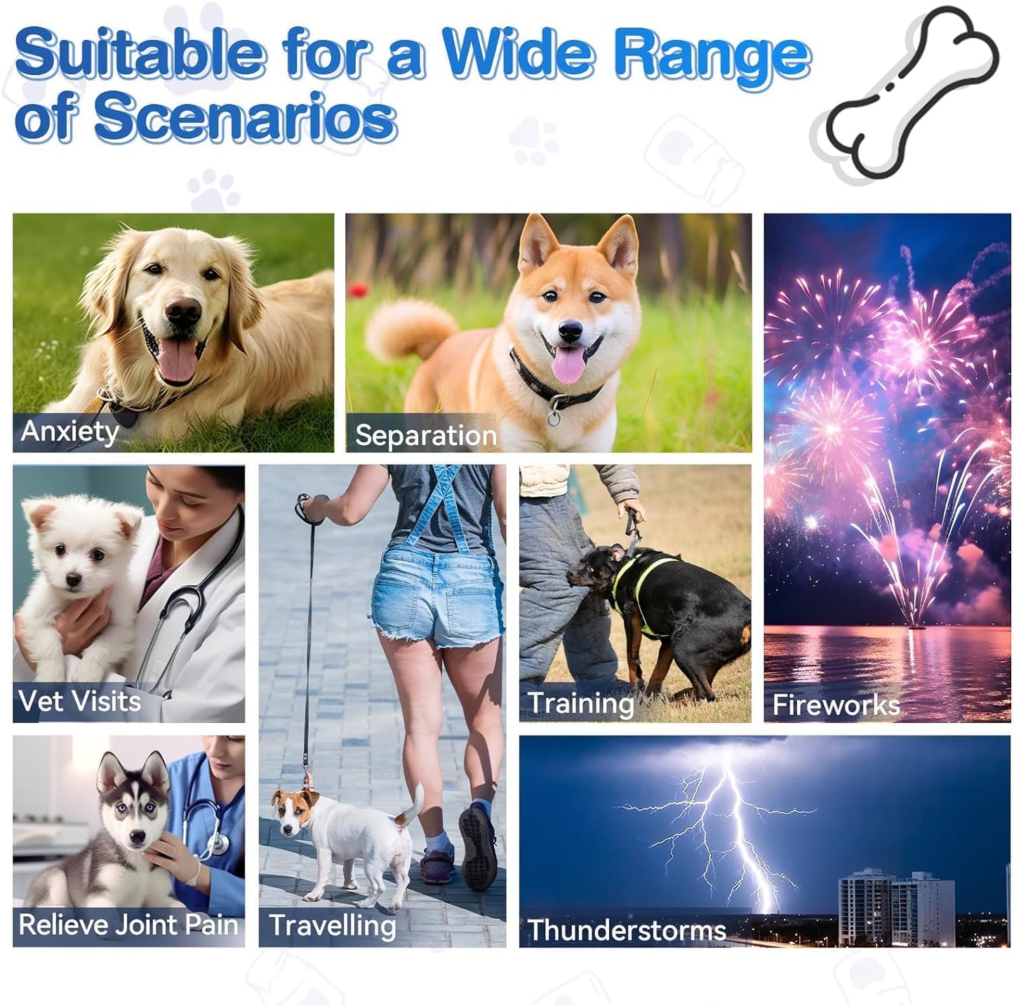 Dog Calming Chews 200PCS Dog Calming Treat and Bites - Anxiety and Stress Relief Treats for Dogs Natural Relaxation Supplements Sleep Aid Calm Dogs with Noise, Thunder, Barking, Separation