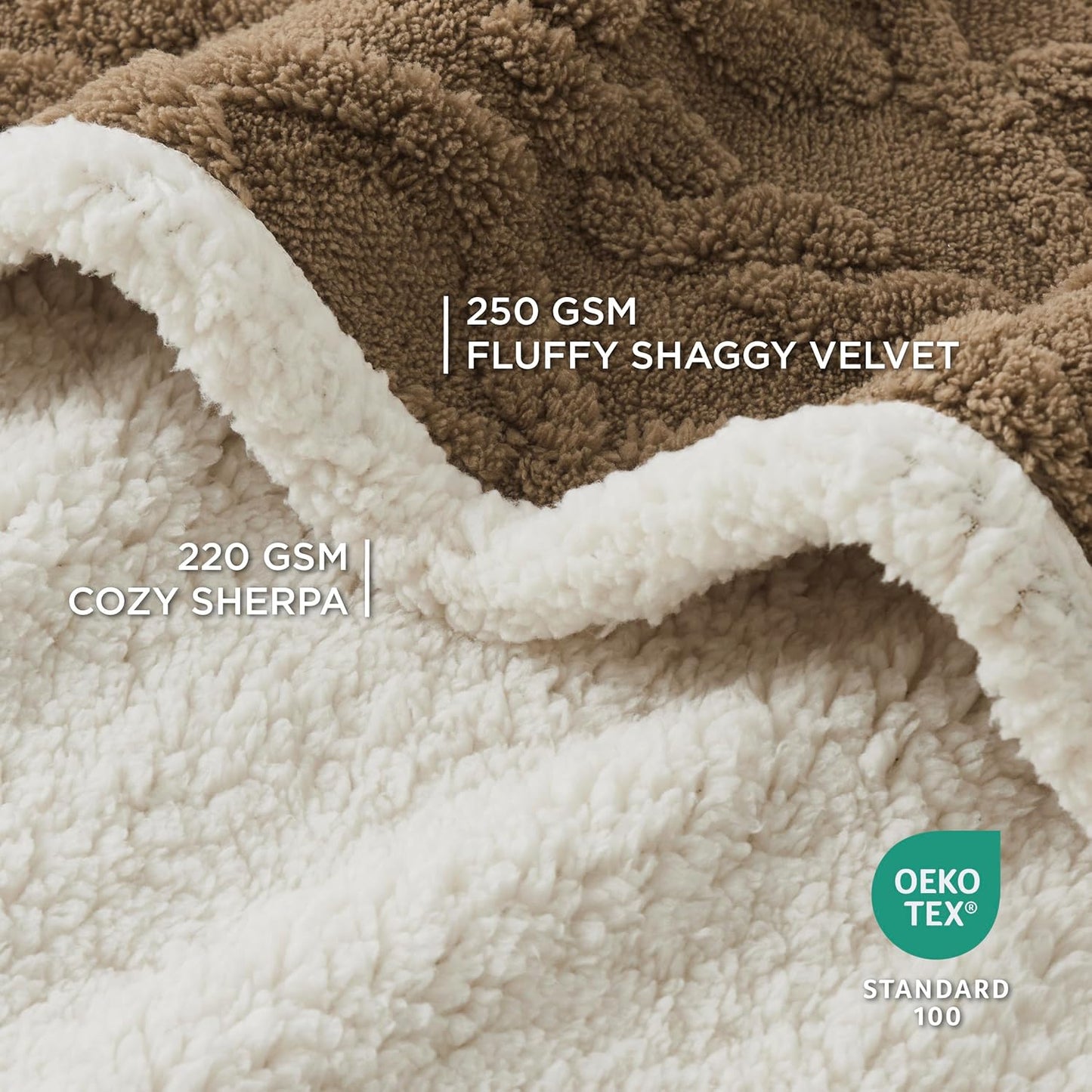 Bedsure Waterproof Dog Blankets for Medium Dogs - Pet Blanket for Couch Protector Washable, Premium Jacquard Coral Fleece Cat Throw Blanket, Soft Plush Reversible Furniture Protection,30"x40", Taupe