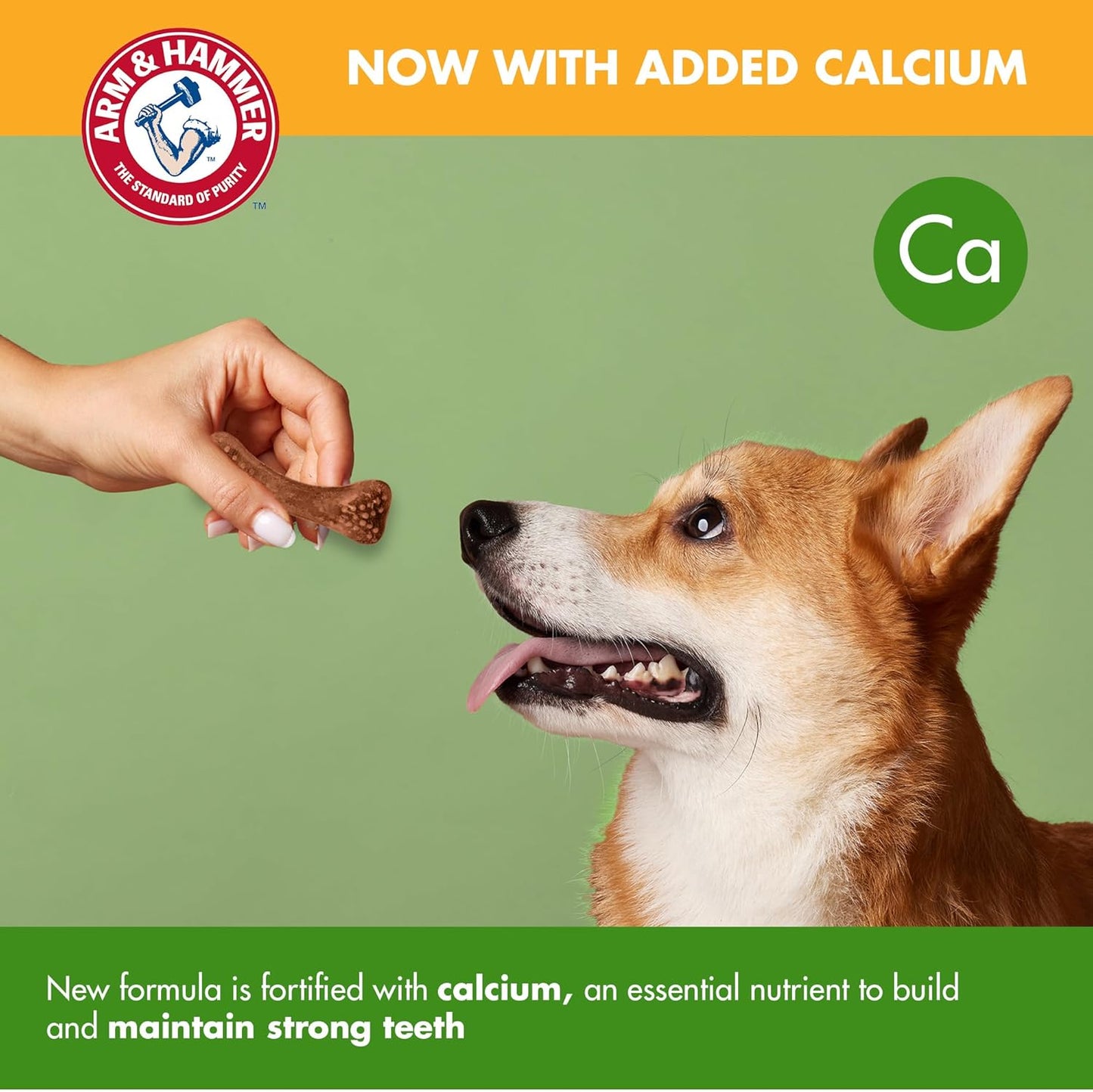 Arm & Hammer for Pets Nubbies Dental Treats for Dogs with Baking Soda and Calcium, Treat Chews Help Fight Bad Breath, Plaque & Tartar without Brushing, Peanut Butter, 20 Pcs (Packaging may vary)