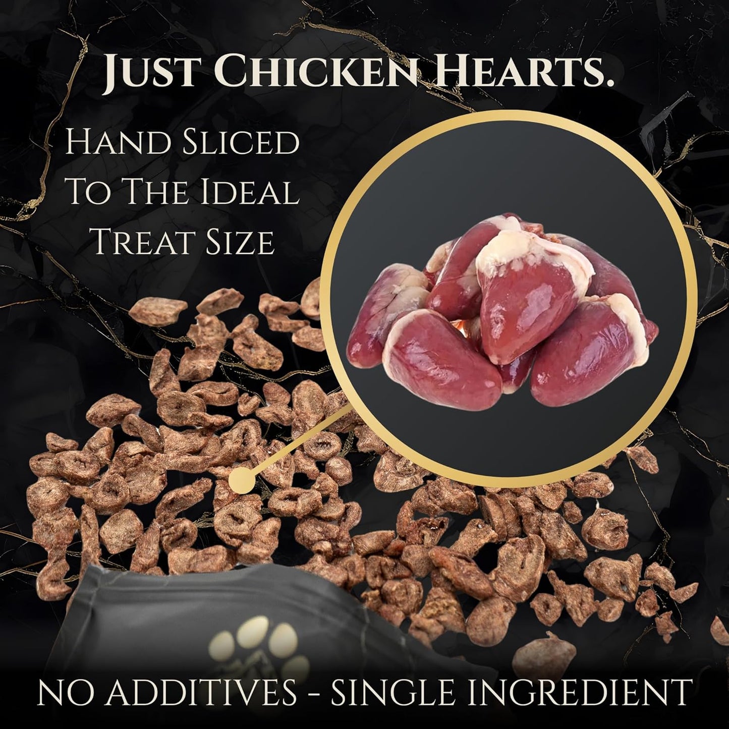 Freeze Dried Chicken Hearts Dog Treats | 100% All Natural Real Chicken Heart Treats for Dogs | Promotes Good Immune System & Overall Health | USDA Approved and Made in The USA - 4 Oz