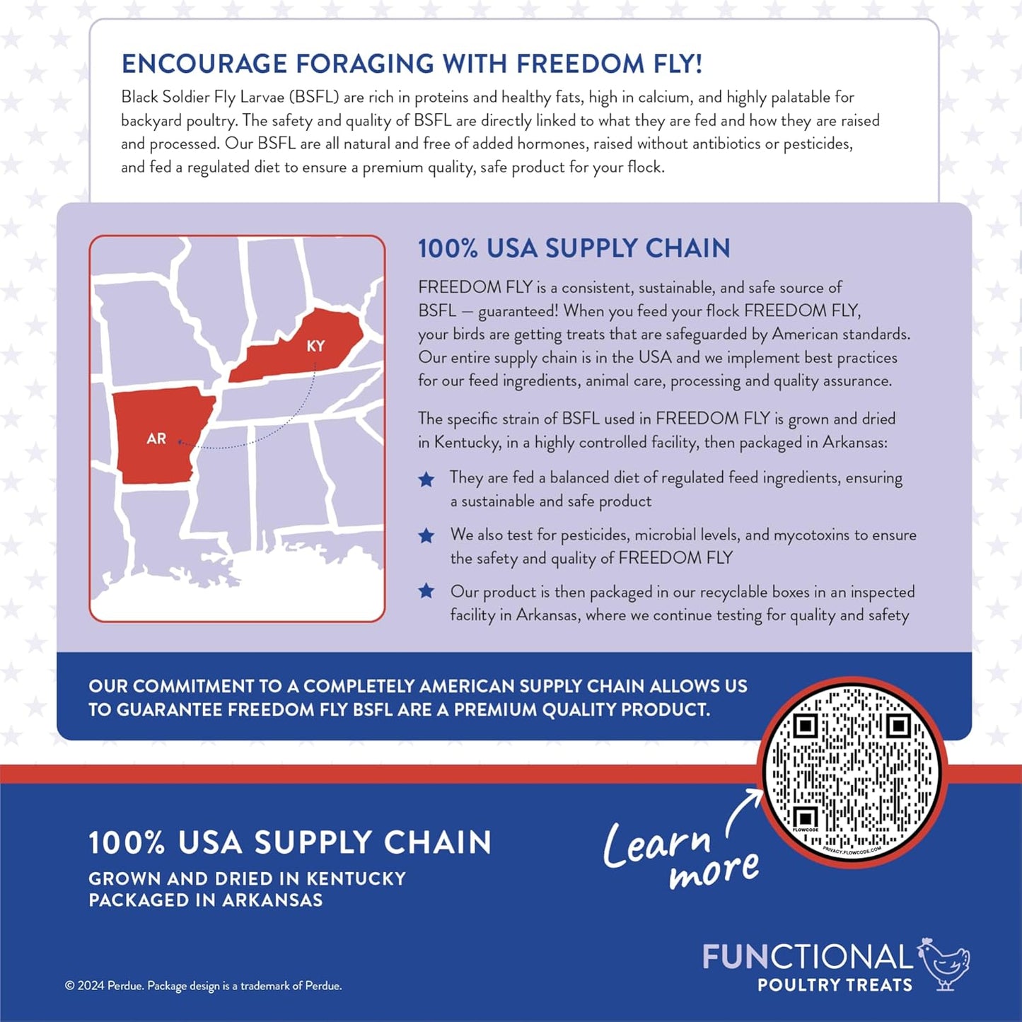 Freedom Fly, All American Dried Black Soldier Fly Larvae Poultry Treats, 1 lb