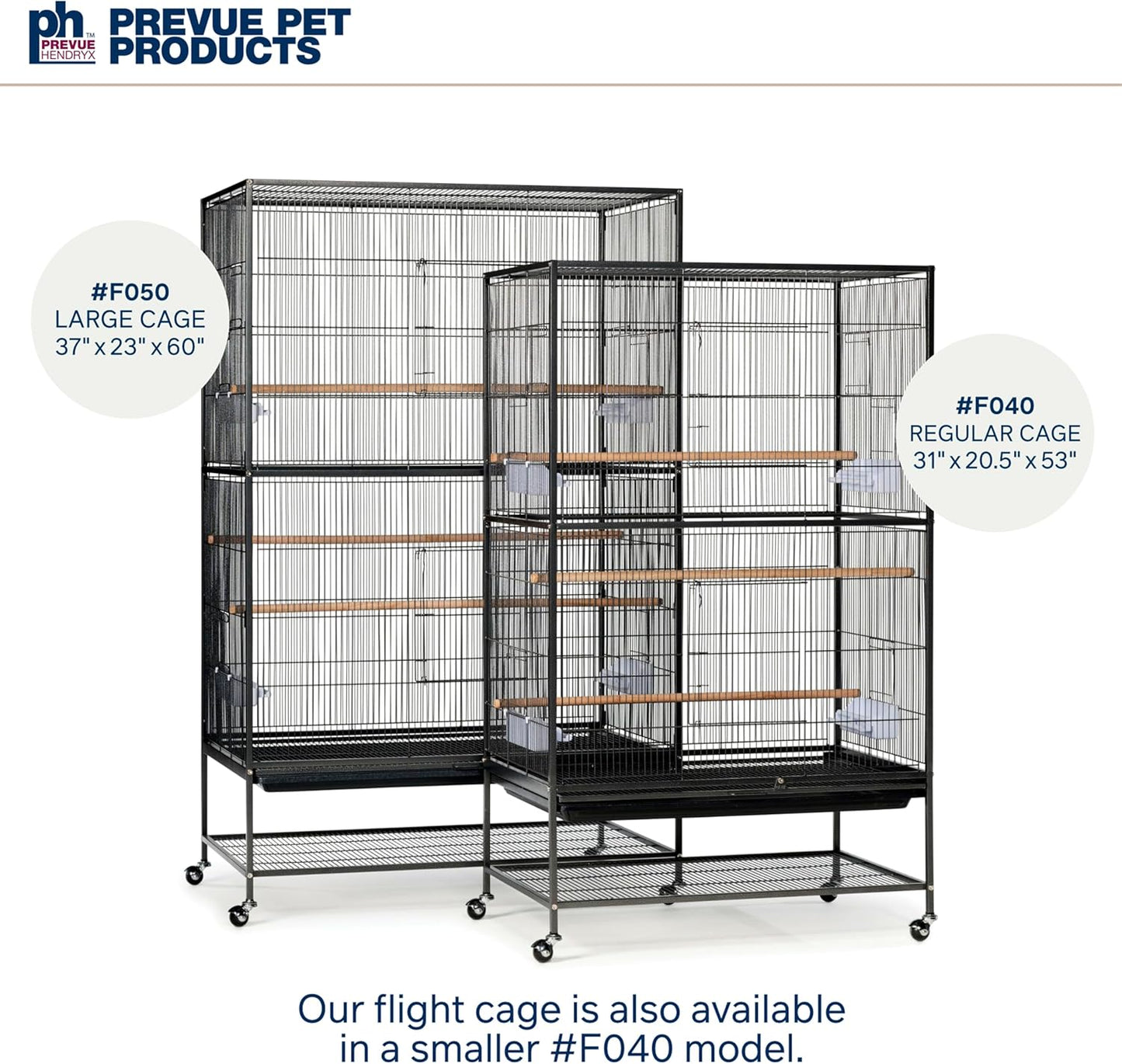 Prevue Hendryx F050 Pet Products Wrought Iron Flight Cage, X-Large, Hammertone Black