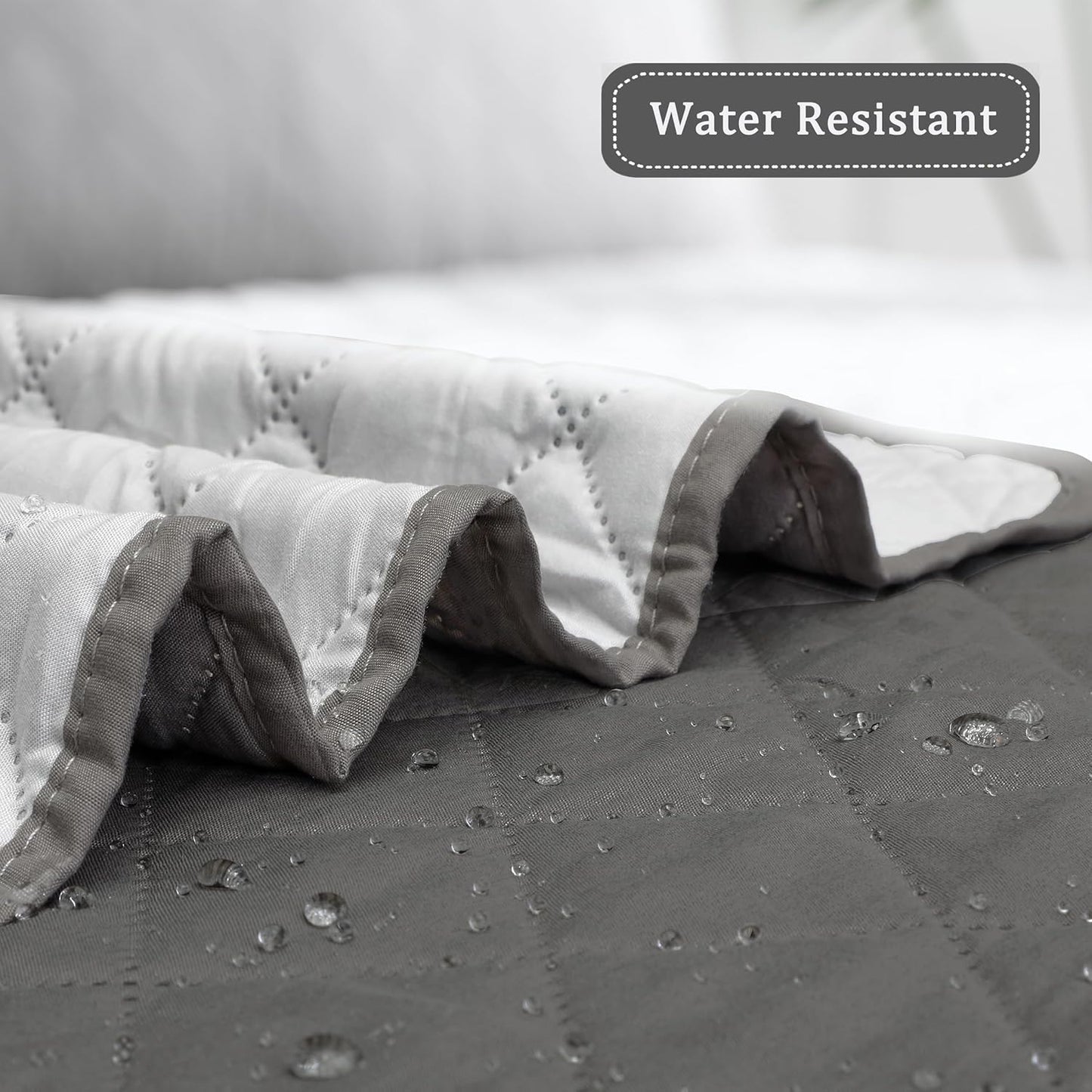 Easy-Going Reversible Chair Cover Washable Sofa Cover for Dogs Water Resistant Couch Slipcover Furniture Protector Cover with Adjustable Straps for Pets (Chair 30 in, Gray/Light Gray)