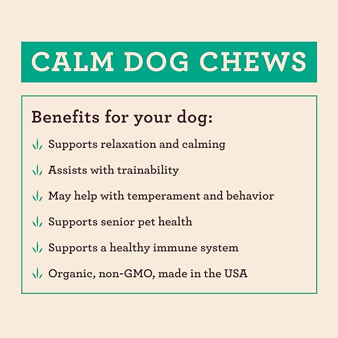 Hemp Well Calm Dog Soft Chews: Organic Hemp Infused with Melatonin - Calming Chews for Separation, Thunderstorms, and Stress - 8 Chews
