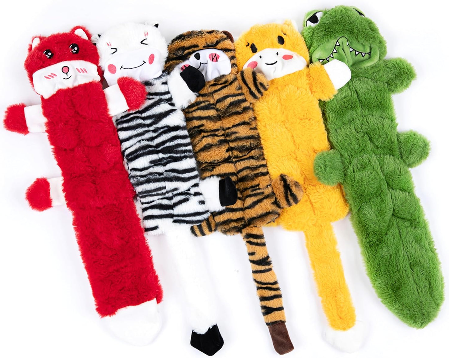 Nocciola 5 PCS No Stuffing Crinkle Dog Squeaky Toys, Durable Dog Toys for Tug of War, Tough Dog Toys for Aggressive Chewers to Keep Them Busy