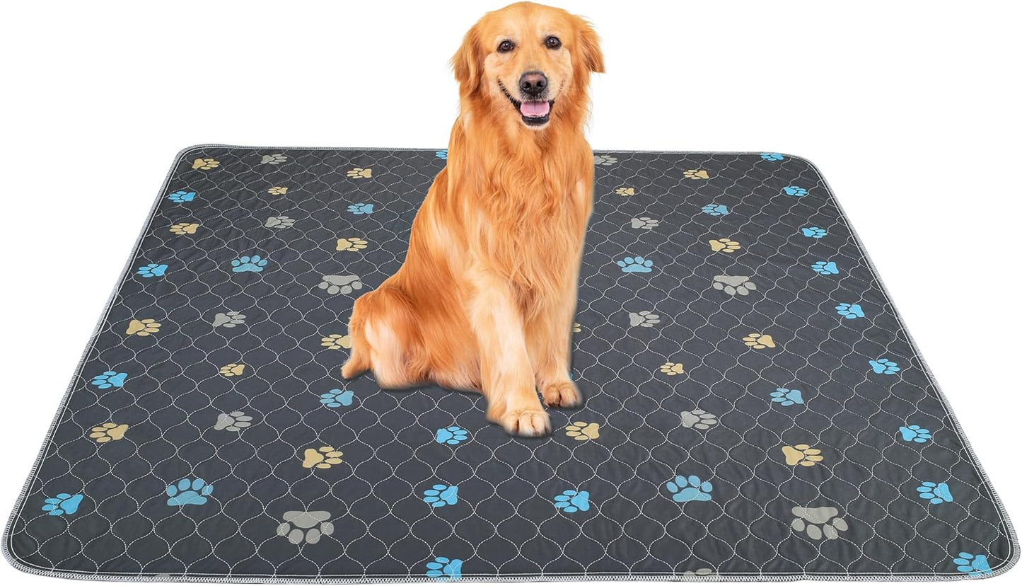 Aitmexcn Washable Puppy Dog Pee Pad, 2PCS 100% Waterproof Whelping Training Mat for Puppy/Senior Dog, Fast Drying Reusable Puppy Pads for Indoor, Outdoor and Car Travel- 48'' x 65''