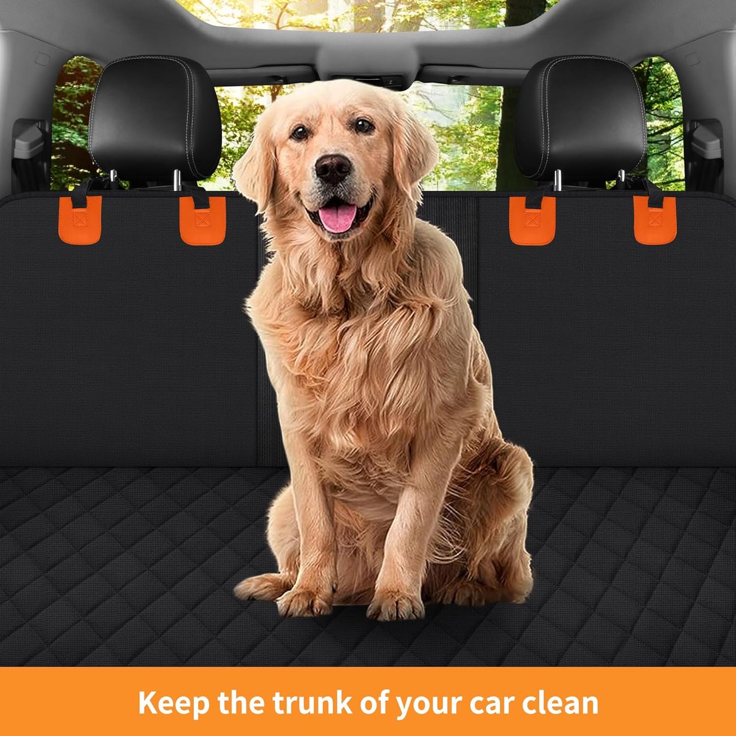 GXT Dog Back Seat Cover Protector for Cars SUV and Trucks with Mesh Window, Scratchproof Nonslip and Waterproof Material