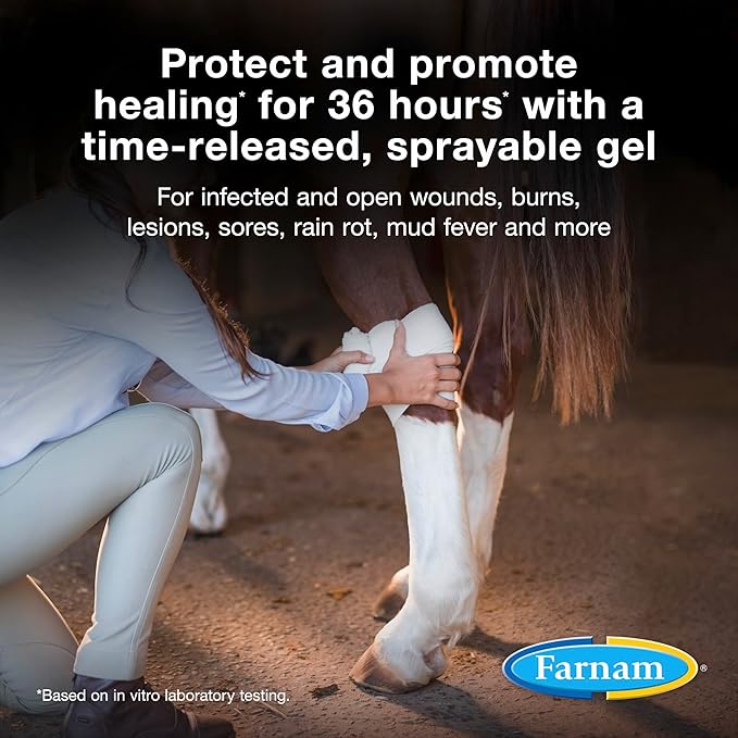 Farnam Purishield Intensive Care Gel, Promotes Healing*, Relief, Protection for 36 Hours*, for Wounds on Horses, Dogs, Cats & Livestock