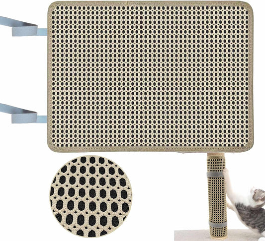 Cat Nail File Scratcher Wrapped Around a Scratching Post, Scratch Pad with 80 Aluminum Oxide Grit, Helps Trim Cat's Nails