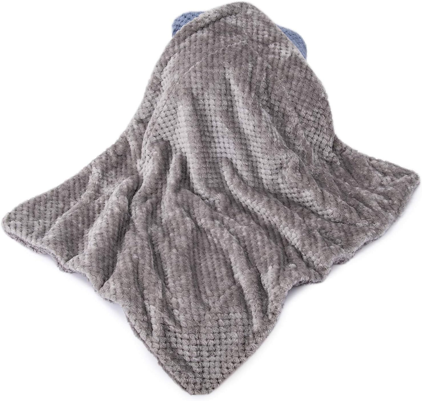 Fuzzy Dog Blanket or Cat Blanket or Pet Blanket, Warm and Soft, Plush Fleece Receiving Blankets for Dog Bed and Cat Bed, Couch, Sofa, Travel and Outdoor, Camping (Blanket (24" x 32"), DG-Flint Gray)