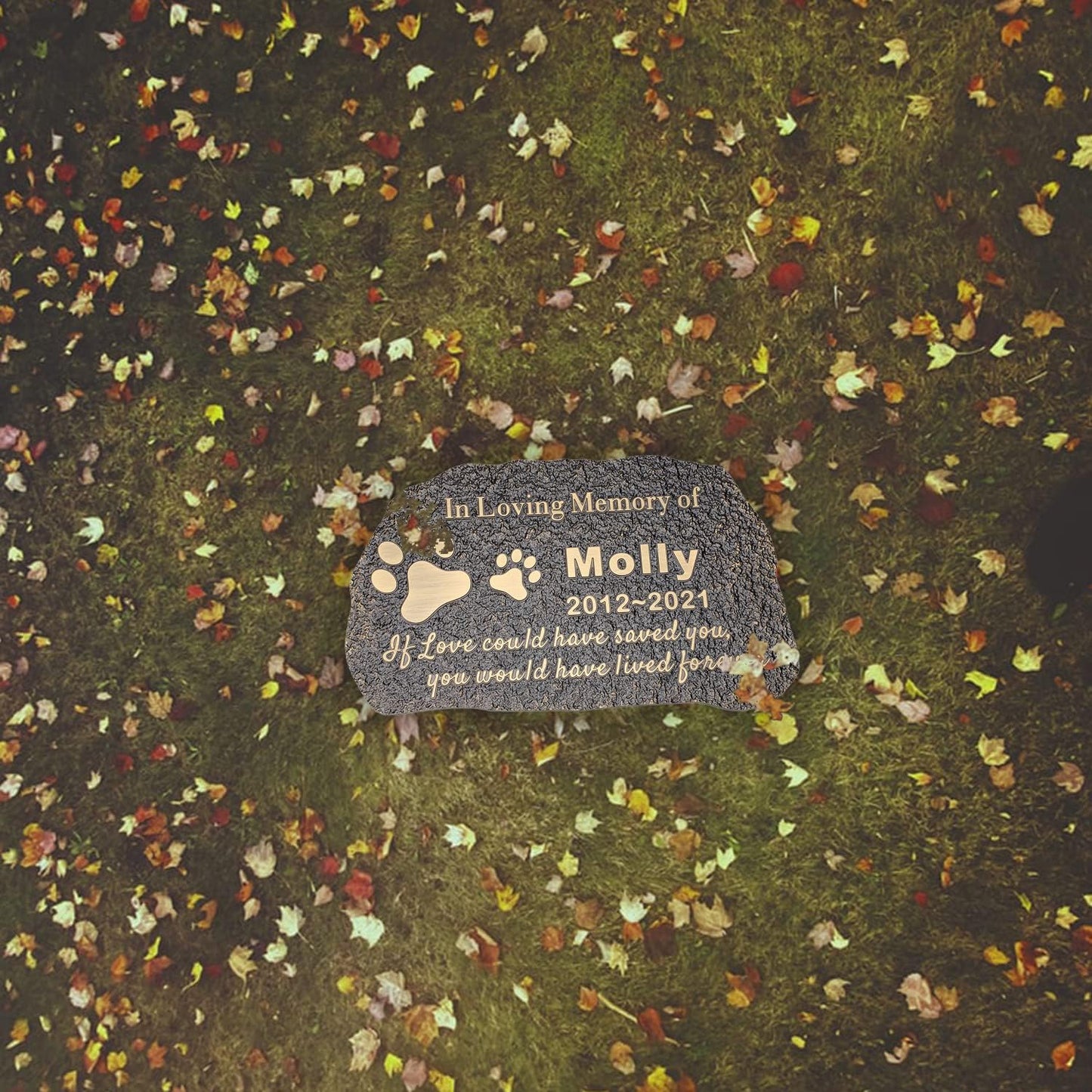 Pet Memorial Stone Cat Dog Pet Memorial Personalized Pet Grave Markers Customized Pet Grave Markers with Pet Name are a Sympathy Gift for The Loss of a Pet (Acrylic)