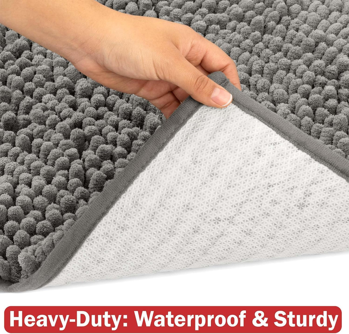 DogBuddy Dog Door Mat for Muddy Paws, Absorbent Microfiber Pet Rug, Waterproof Non-Slip Doormat, Washable Rugs for Dogs, Entryway Indoor Outdoor mat, Dog Supplies (XL, Shadow)