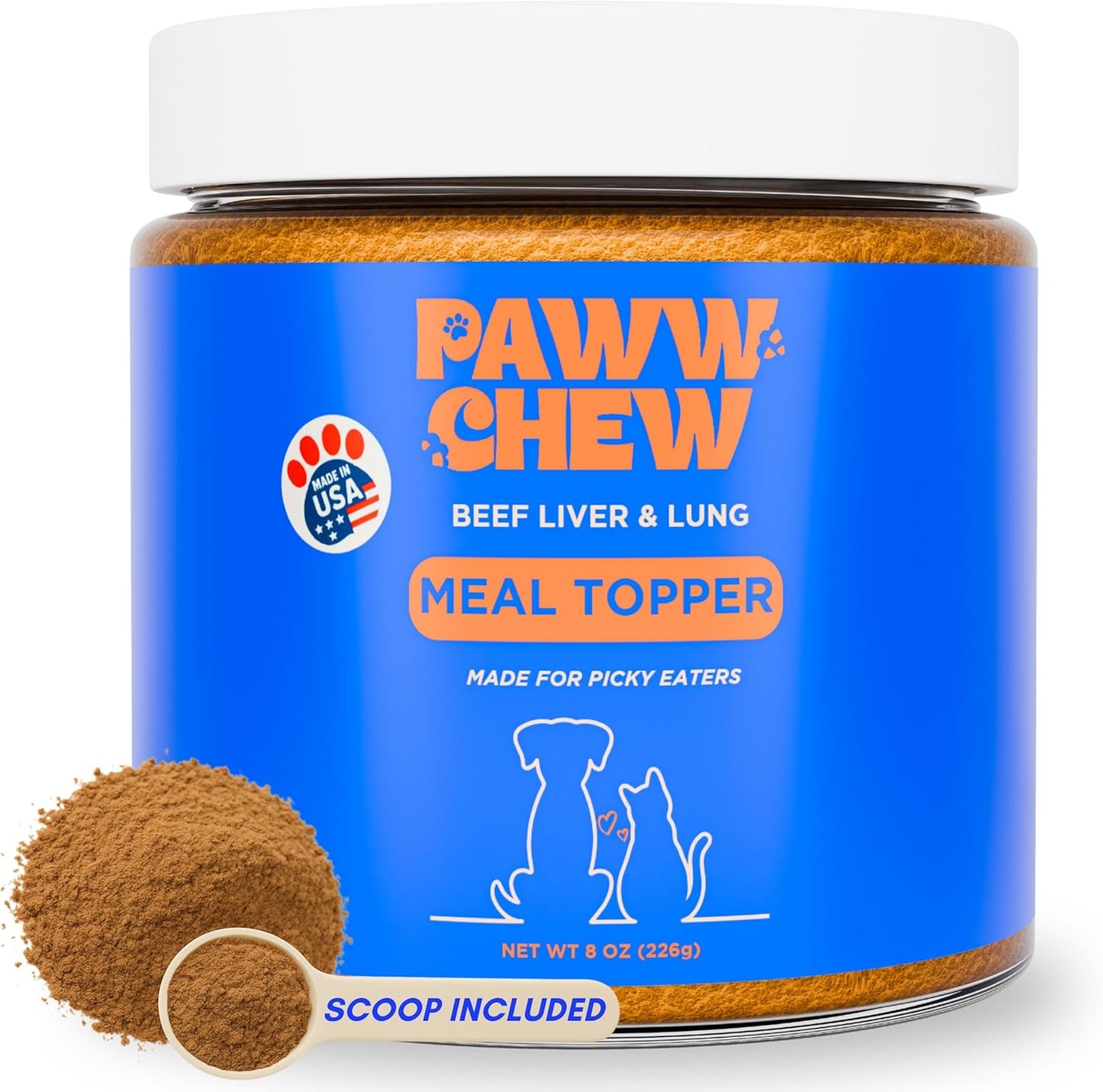 Beef Liver Food Toppers for Dogs & Cats - 100% Natural, High Protein Dog Seasoning for Food, Meal Topper & Appetite Stimulant for Picky Eaters, Liver & Lung Weight Gain for All Breed & Sizes