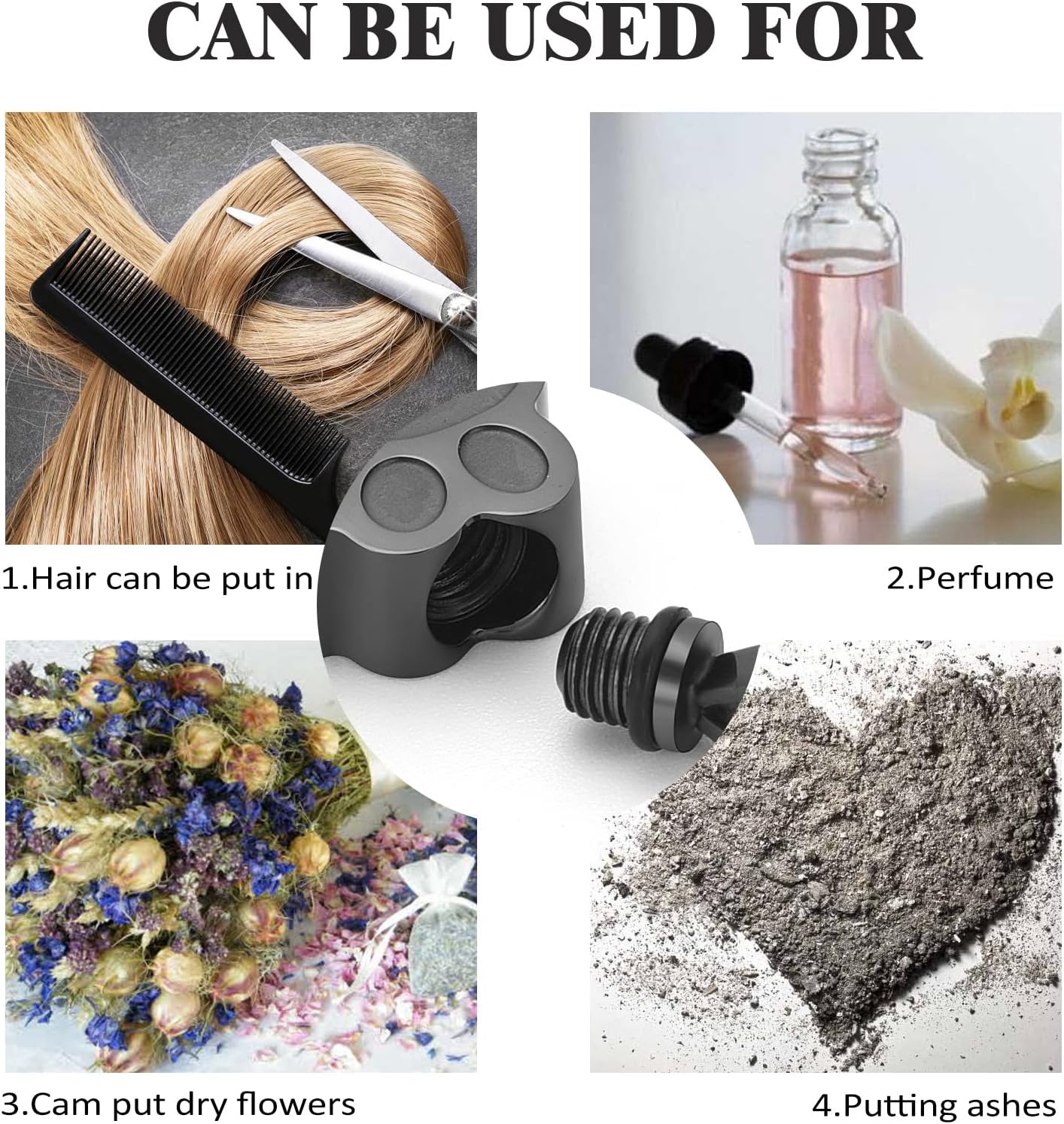 Pet Urns For Dogs/Cats - Pet Ashes Necklace - Paw Print Urn Necklace with Mini Keepsake Urn Memorial Ash Jewelry