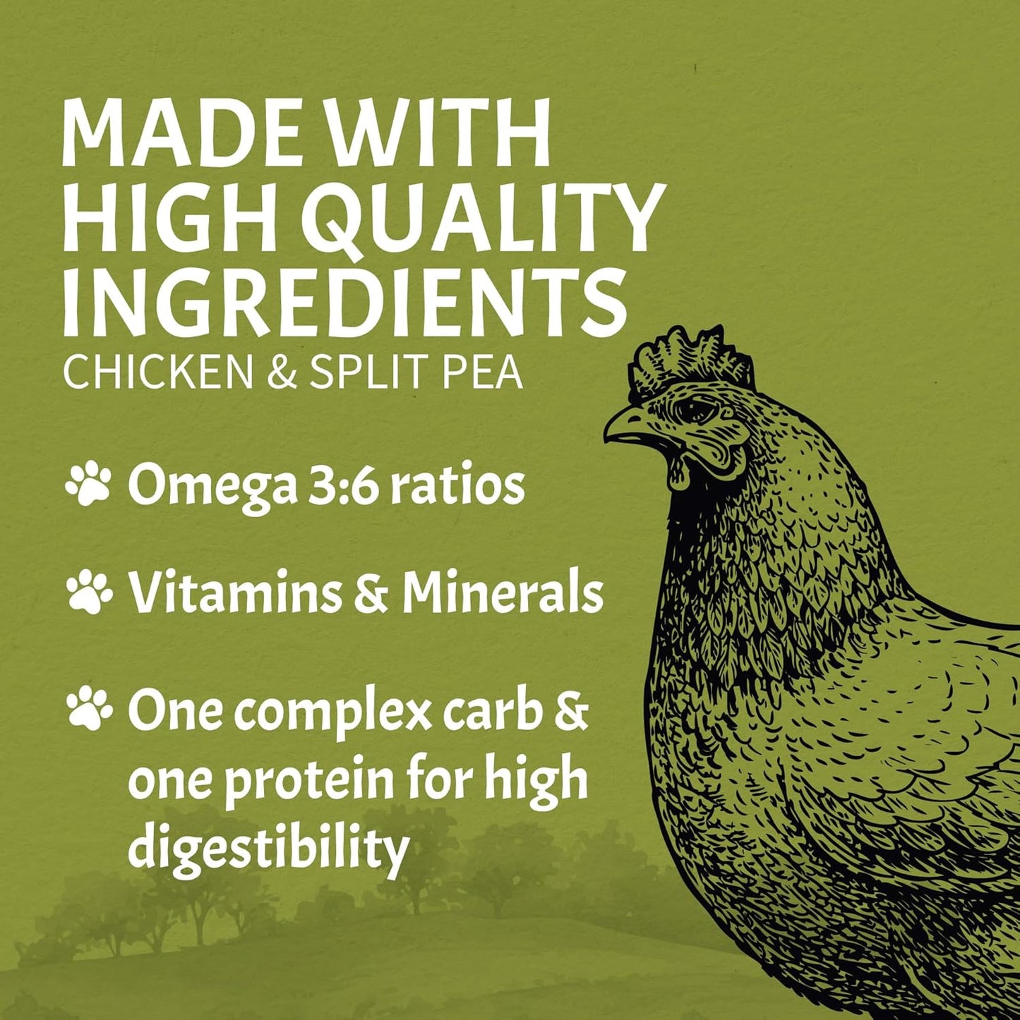 Canine Caviar - Grain Free Puppy: Chicken & Split Peas Alkaline Dry Dog Food, Limited Ingredients, Gluten-Free, Based on Science & Research, Veterinary Alternative Diet (11 Pound Bag)