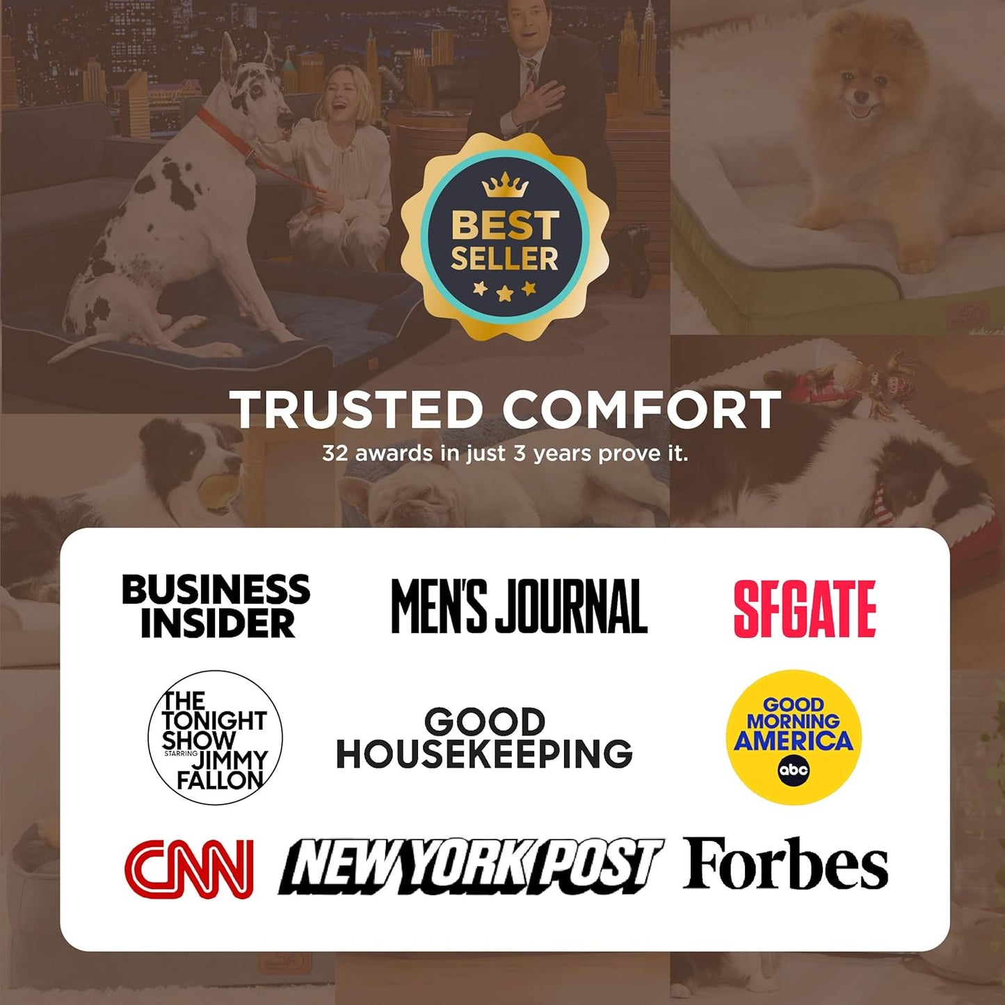 Bedsure Self Warming Orthopedic Dogs Bed for Small Dogs - Washable Small Dog Bed Waterproof, Comfort Pet Couch with Removable Cover, Supportive Foam Pets Sofa with Nonskid Bottom, Grey