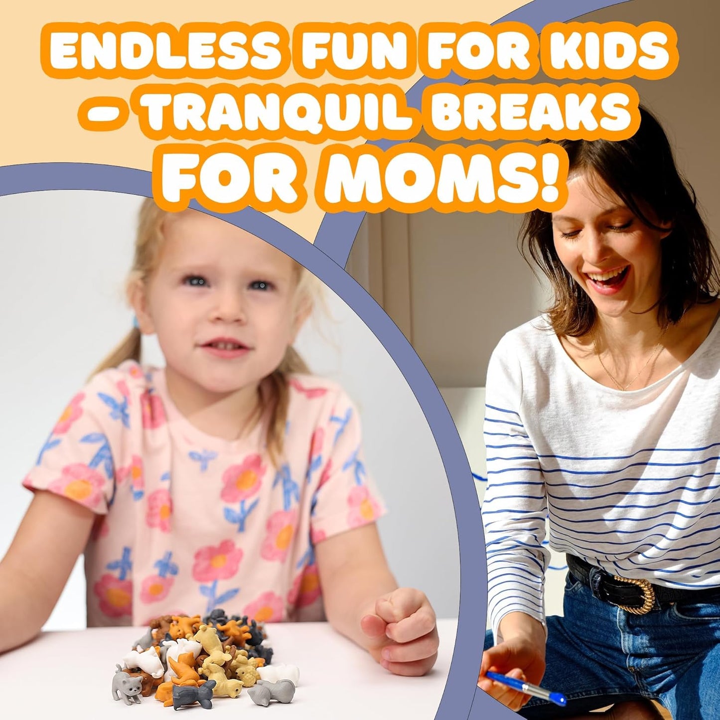 Tiny Dog and Cat Figurines for Kids - Small Animals Toys in Bulk - Little Pet Toys - Tiny Plastic Toys for Kids Classroom Prizes - 50 Pcs - Easter Gifts for Kids