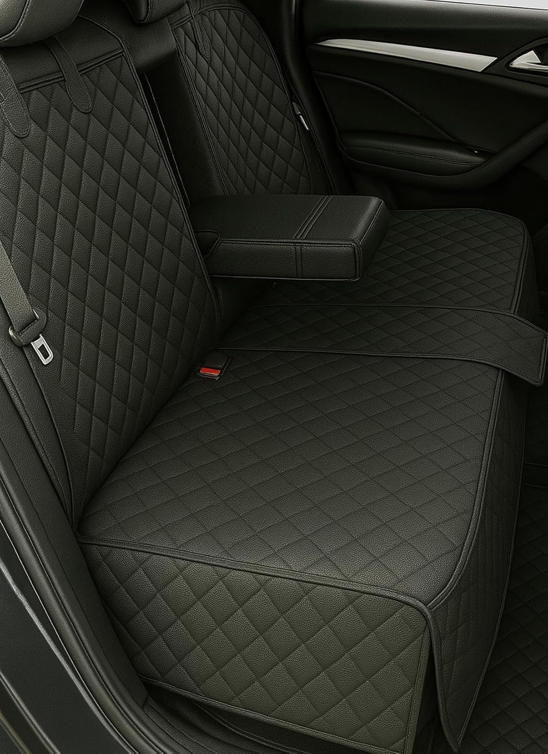 Waterproof Dog Car Seat Cover for Back Seat, Split Car Seat Covers for Dogs, Pet Backseat Cover for Dogs in Car, Nonslip Car Seat Protector, Seat Covers for Cars SUV Truck,seat Belt