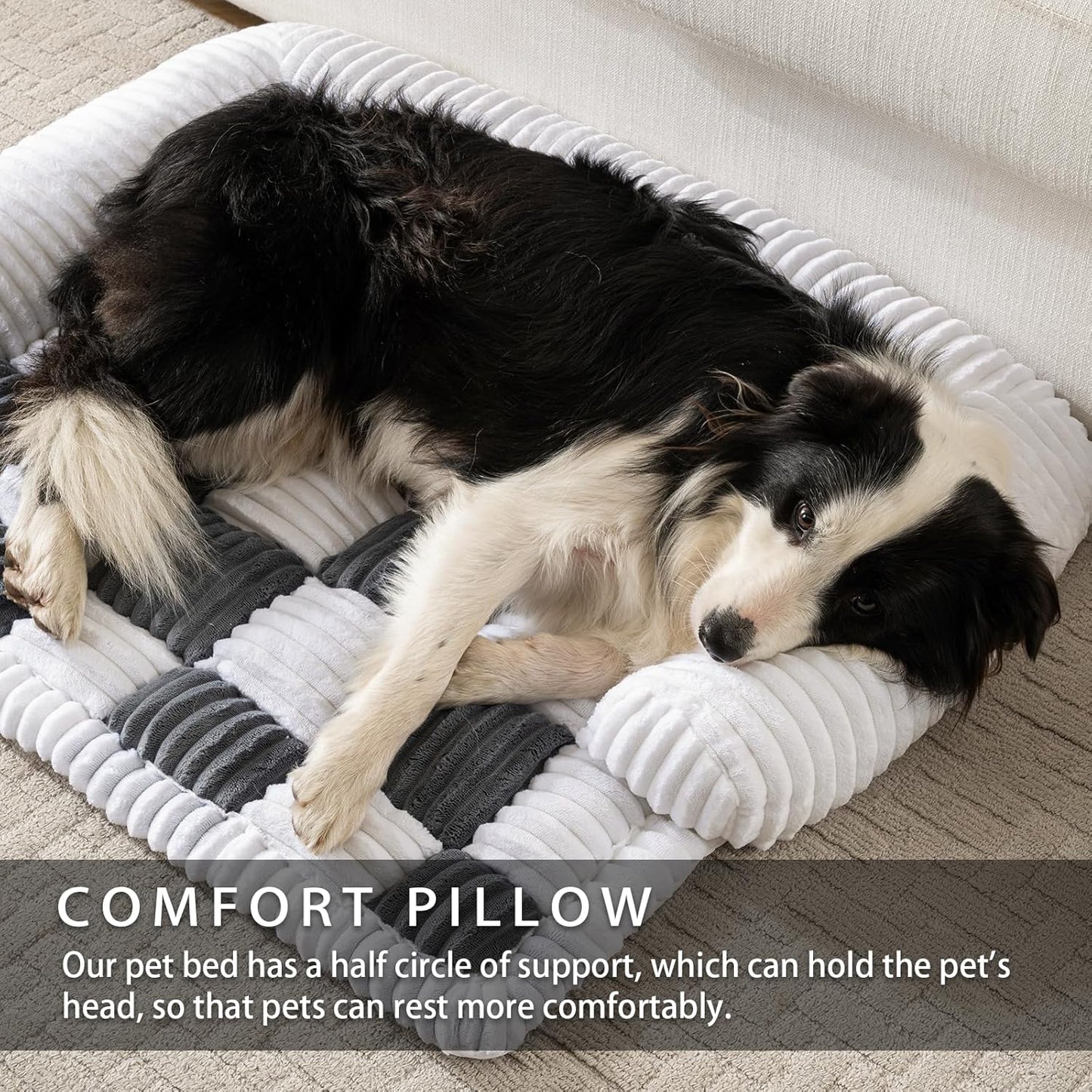 Dog Couch Bed, Thick Flannel Dog Couch Cover Protector, Washable Pet Couch Covers for Sofa, Non-Slip Couch Covers for Dogs, Pet Bed Mat for Couch (Grey, L-39.37 x 33.45 inch)