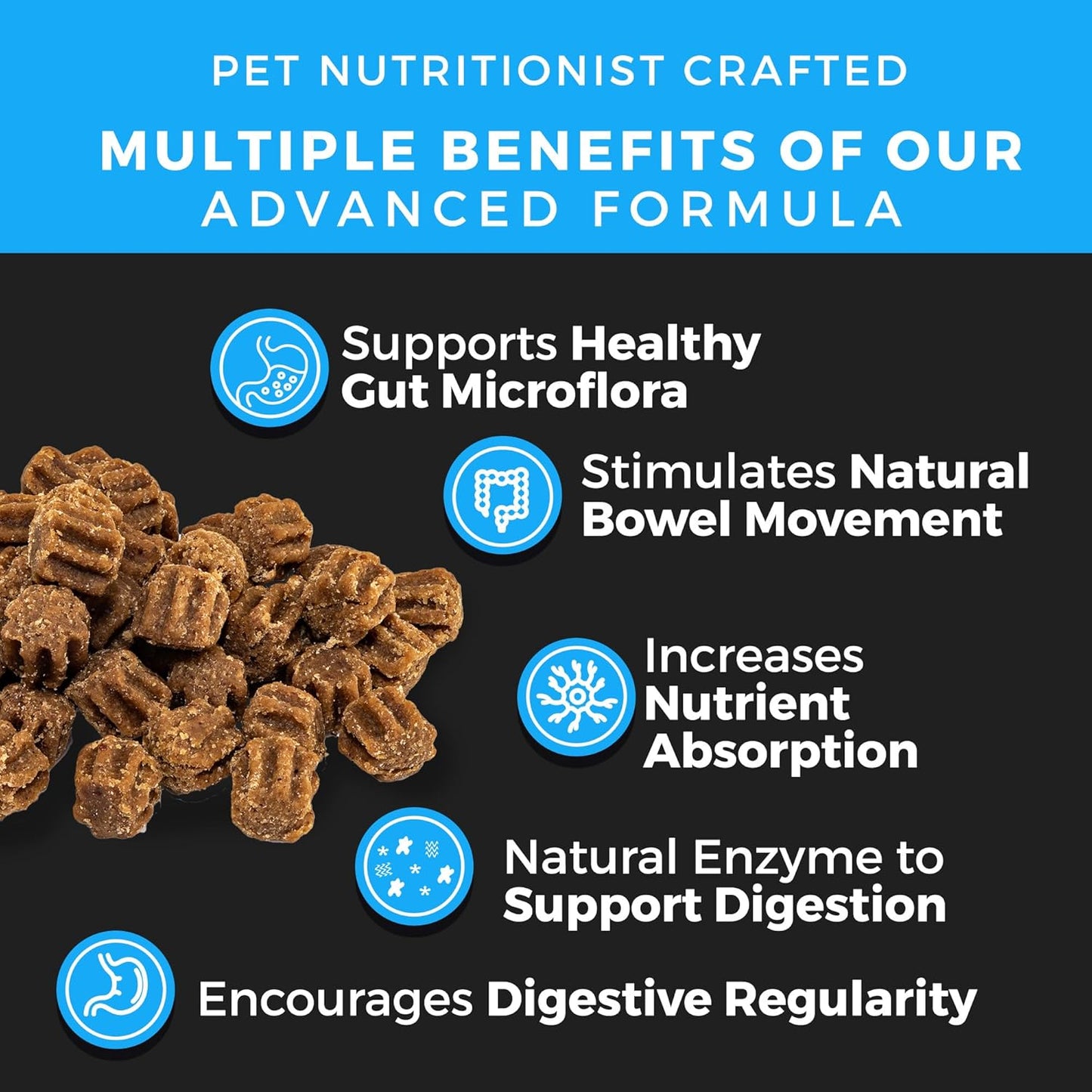 Pet Chef Cannine Probiotics: Fixes Smelly Breath, Runny Eyes, Paw Licking. Probiotics & Prebiotics for Dog Digestion Gut Health. Dog Anal Gland repair-30 Billion cfu Strong-All Ages. No Chemicals