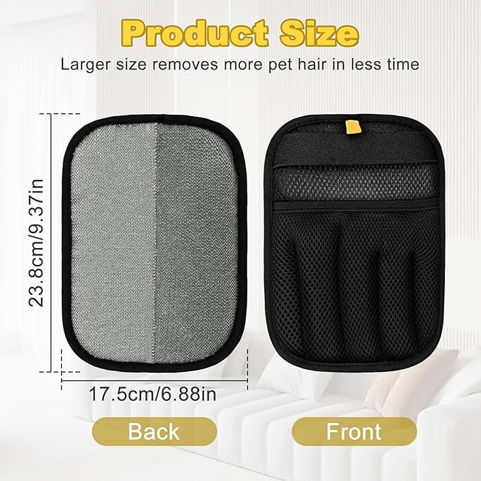 2025 Upgraded Five-Finger Pet Hair Remover Electrostatic Gloves, Pet Hair Removal Glove for Dog Cat Grooming, Durable Dogs Cats Hair Removal Tool for Furniture Car Couch Carpet Clothes, 2 PCS