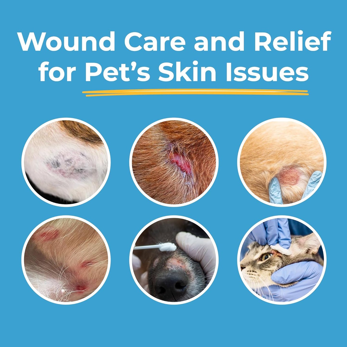 Hot Spot Gel for Dogs and Cats - Dog Wound & Pet Skin Irritation Solution for Birds, Hamsters, Emergency Kit, Hydrogel Ointment for Cuts, Burns, Itch, Pet Restoration & Wellness - 1.5 Oz